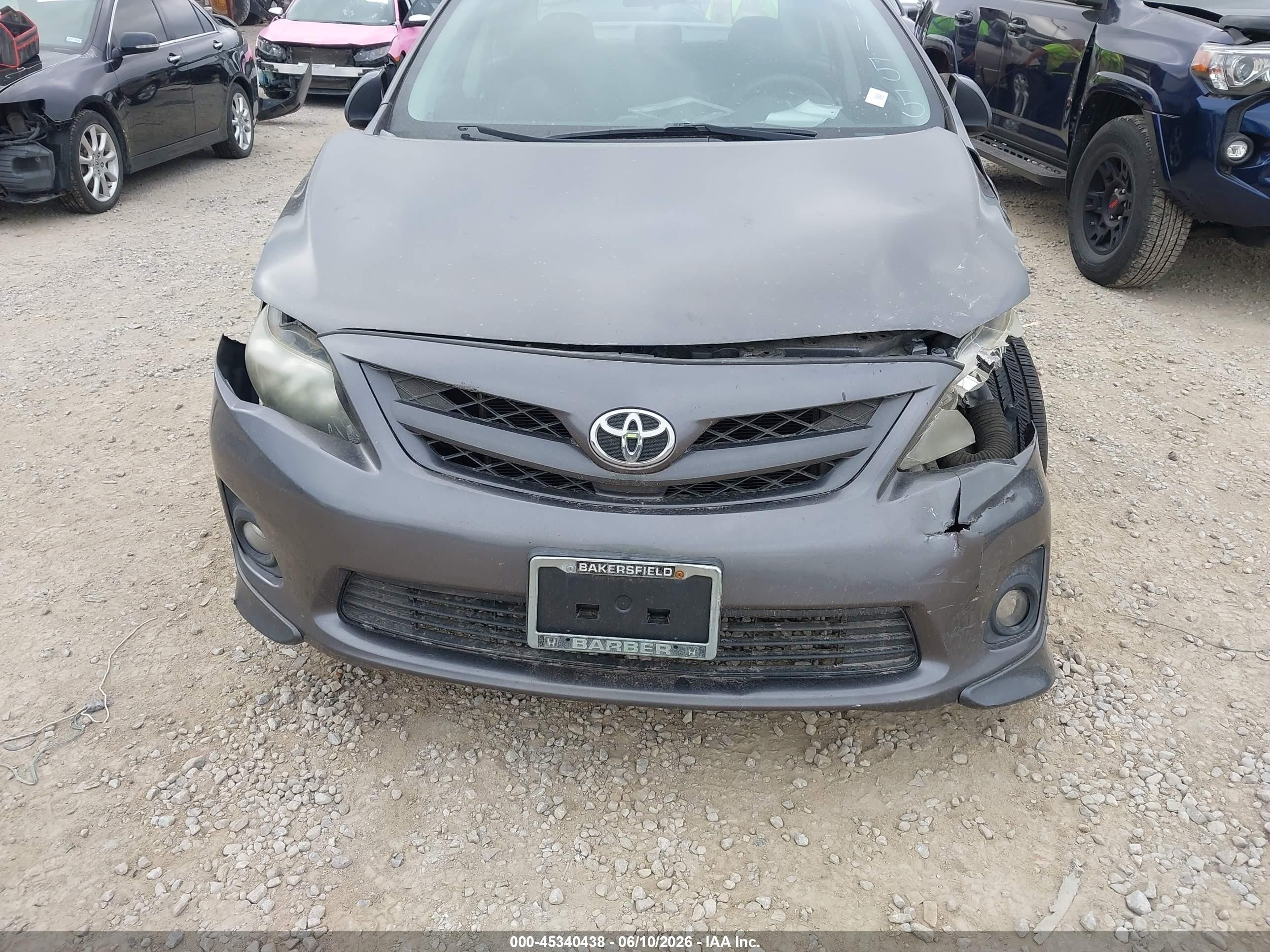 2013 Toyota Corolla S Gray vin: 5YFBU4EE6DP111155