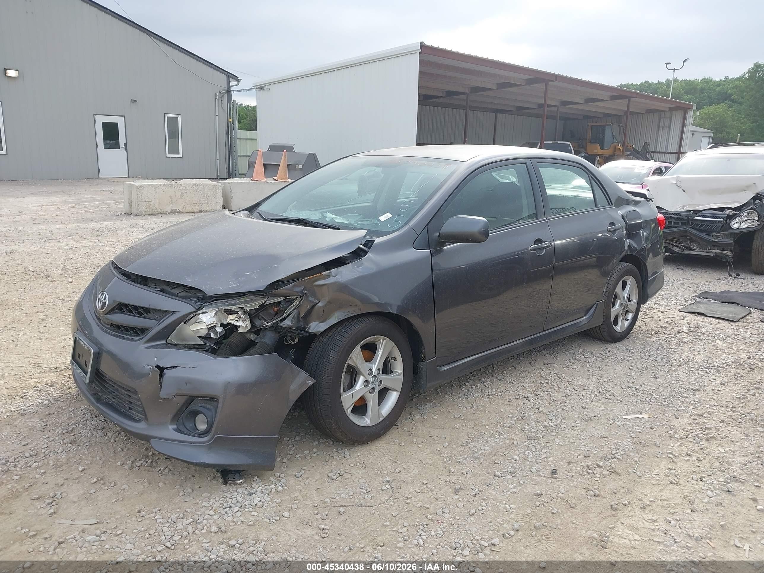 2013 Toyota Corolla S Gray vin: 5YFBU4EE6DP111155