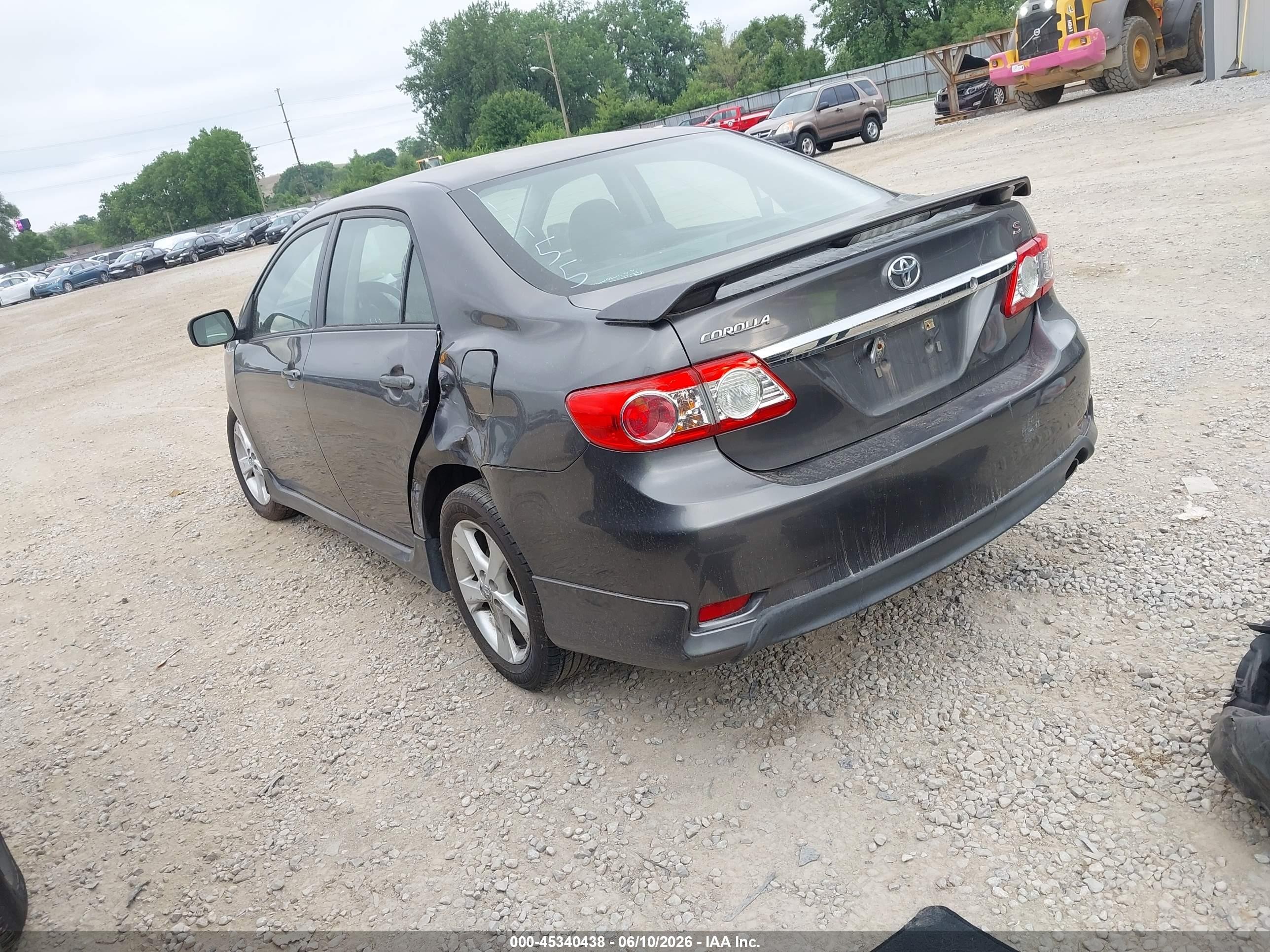 2013 Toyota Corolla S Gray vin: 5YFBU4EE6DP111155