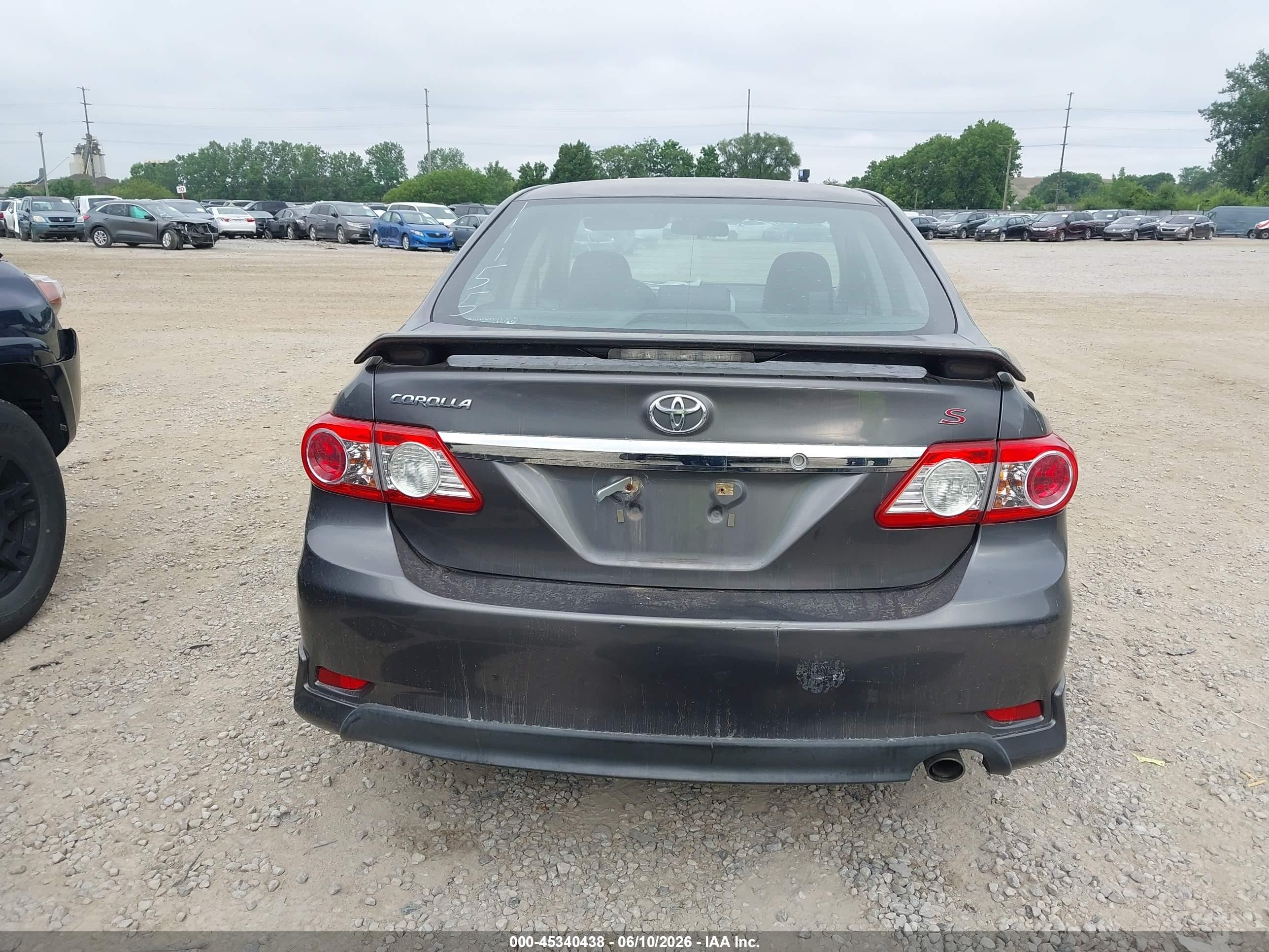 2013 Toyota Corolla S Gray vin: 5YFBU4EE6DP111155