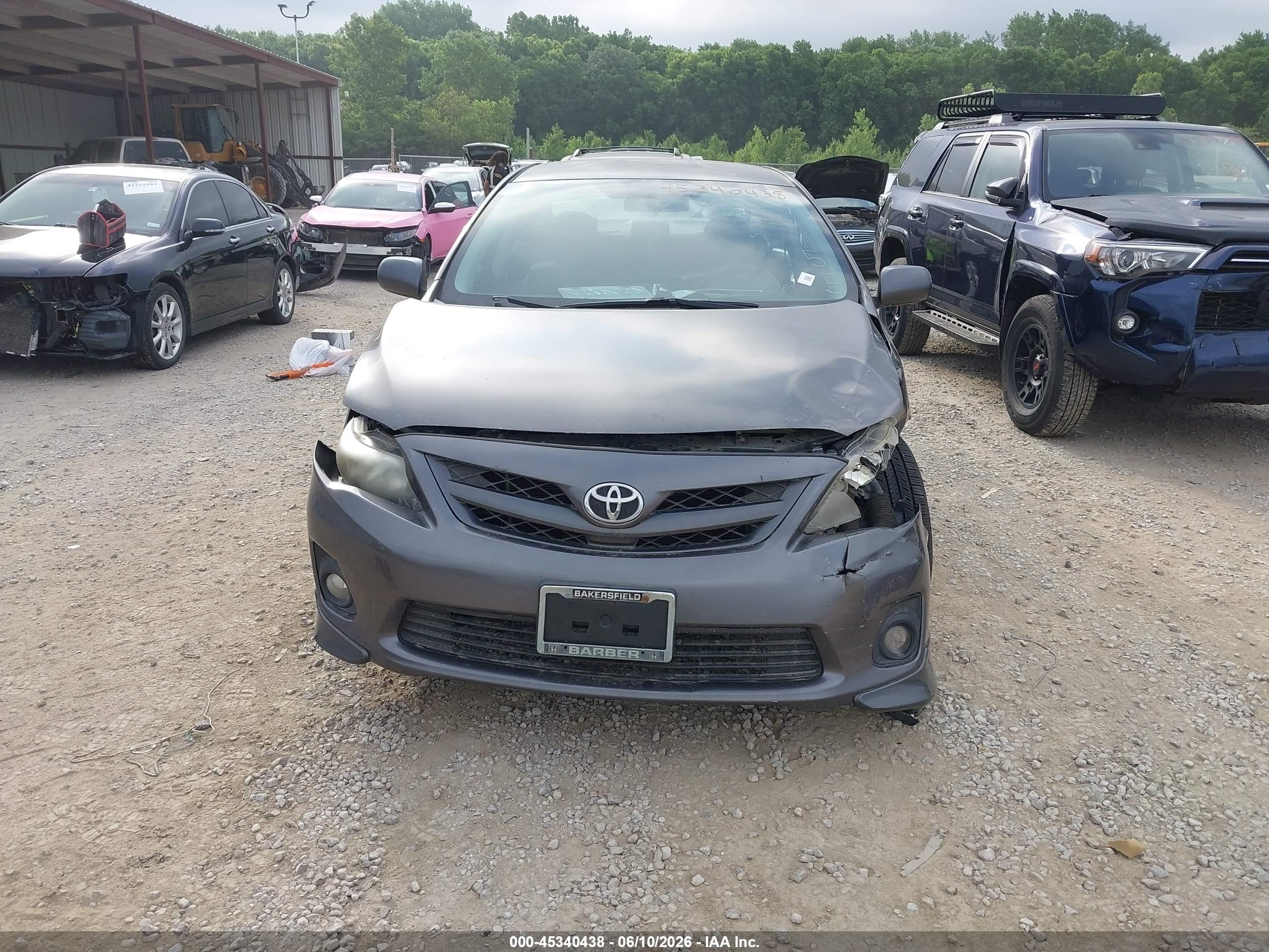 2013 Toyota Corolla S Gray vin: 5YFBU4EE6DP111155