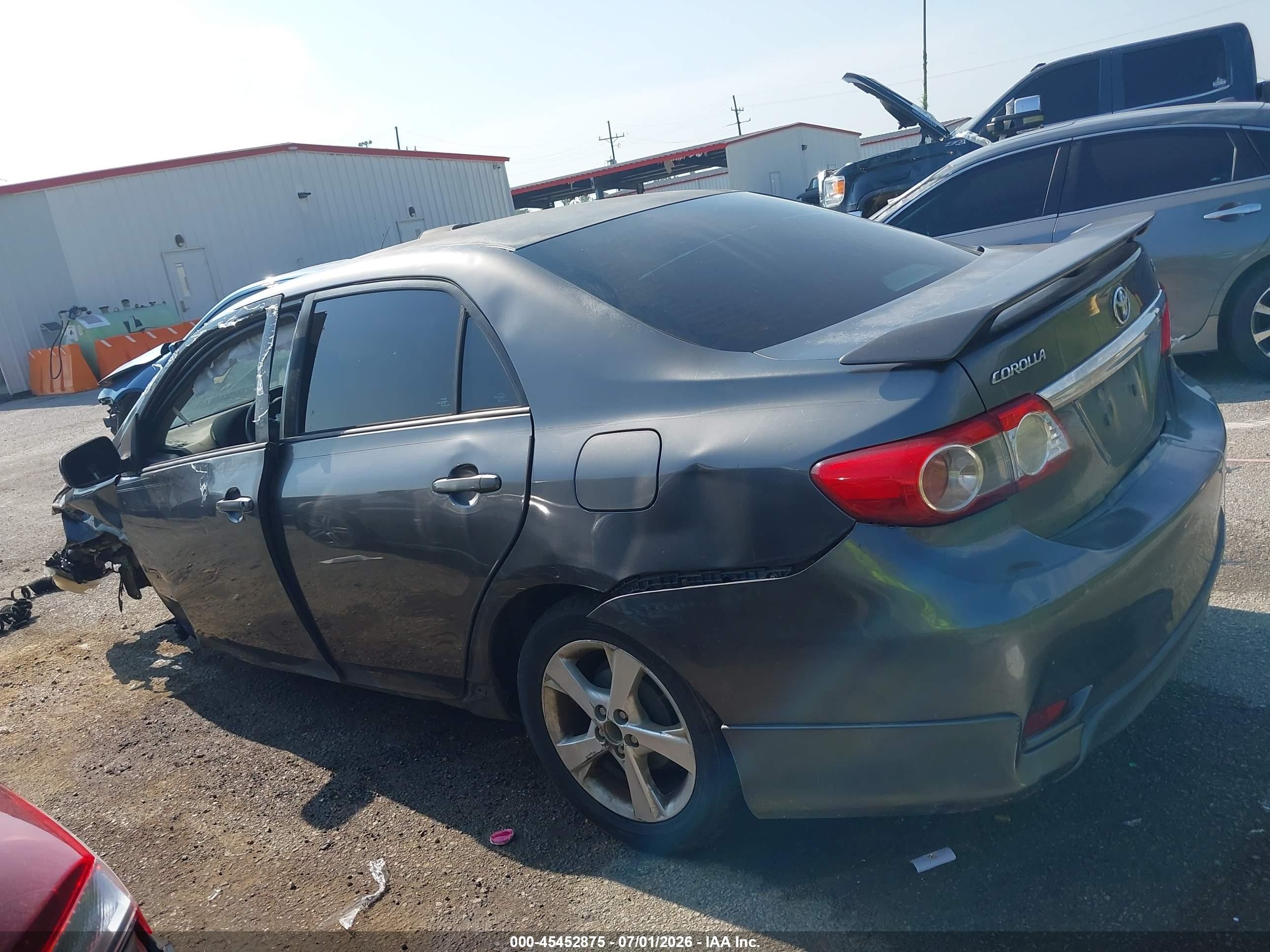2013 Toyota Corolla S Gray vin: 5YFBU4EE6DP122673
