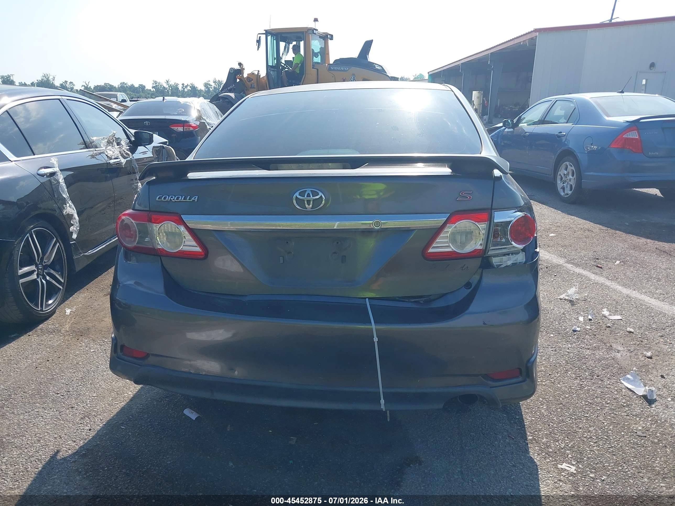 2013 Toyota Corolla S Gray vin: 5YFBU4EE6DP122673