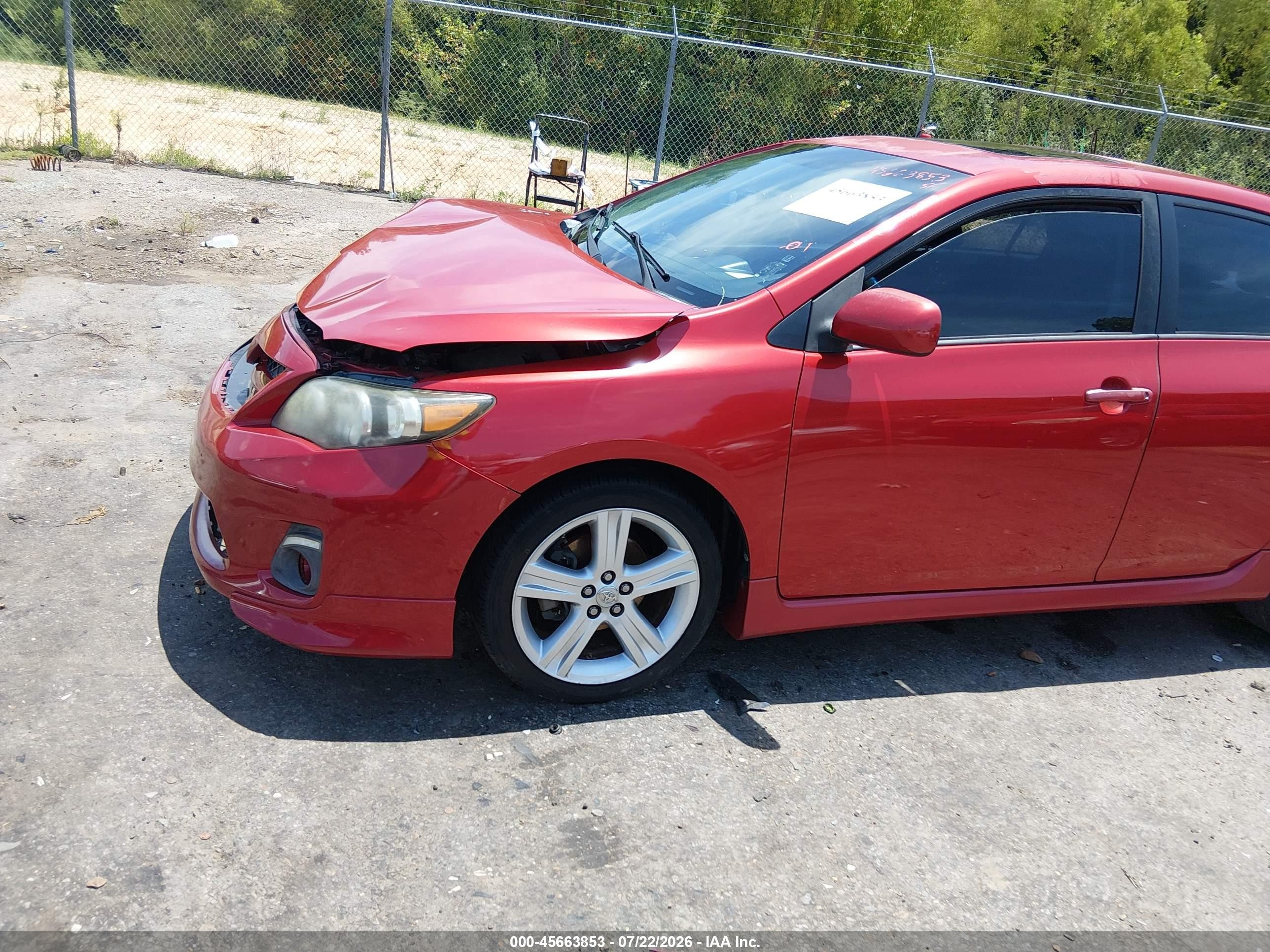 2013 Toyota Corolla S Red vin: 5YFBU4EE6DP124309