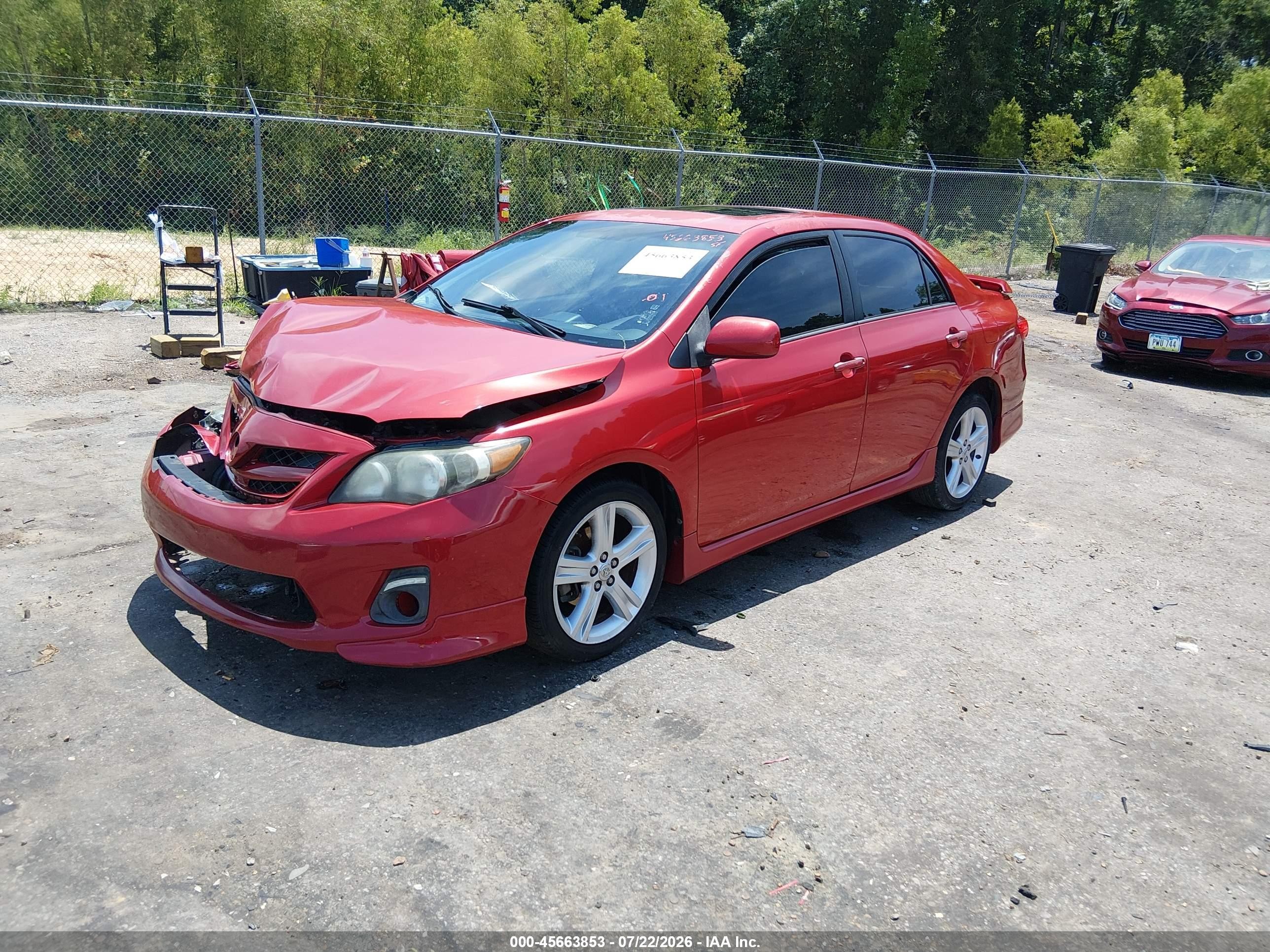 2013 Toyota Corolla S Red vin: 5YFBU4EE6DP124309