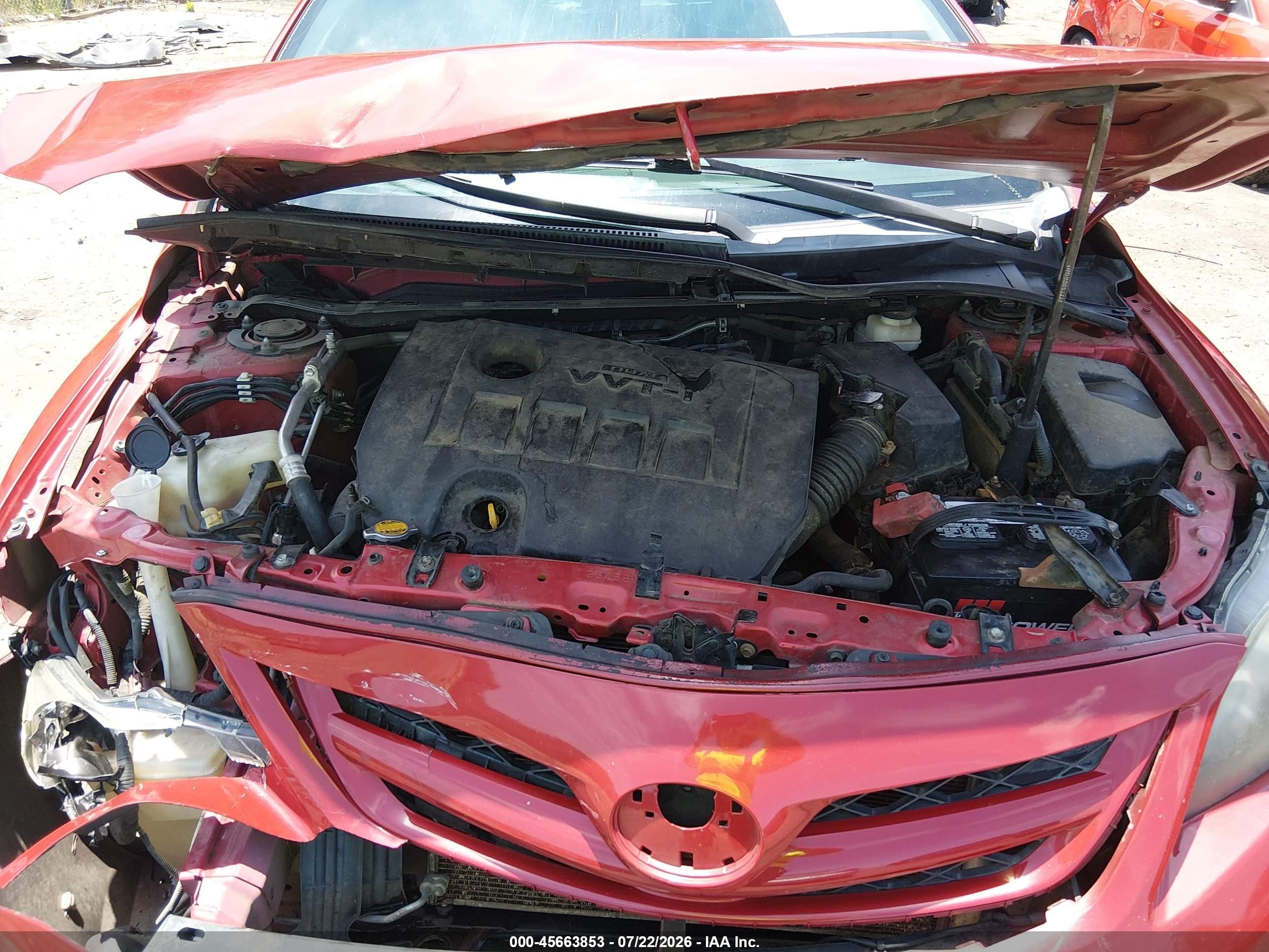 2013 Toyota Corolla S Red vin: 5YFBU4EE6DP124309
