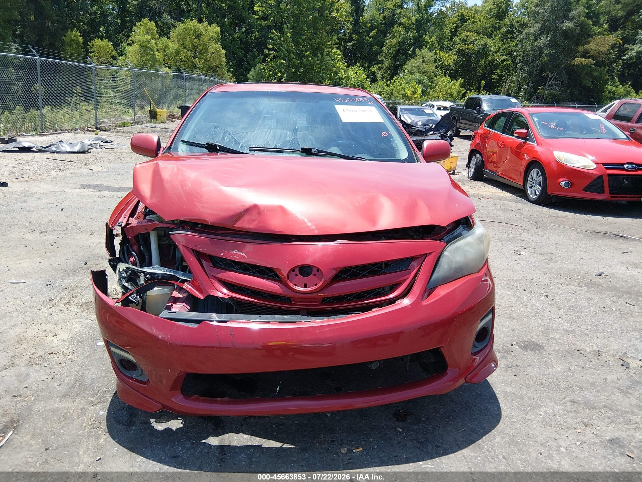 2013 Toyota Corolla S Red vin: 5YFBU4EE6DP124309