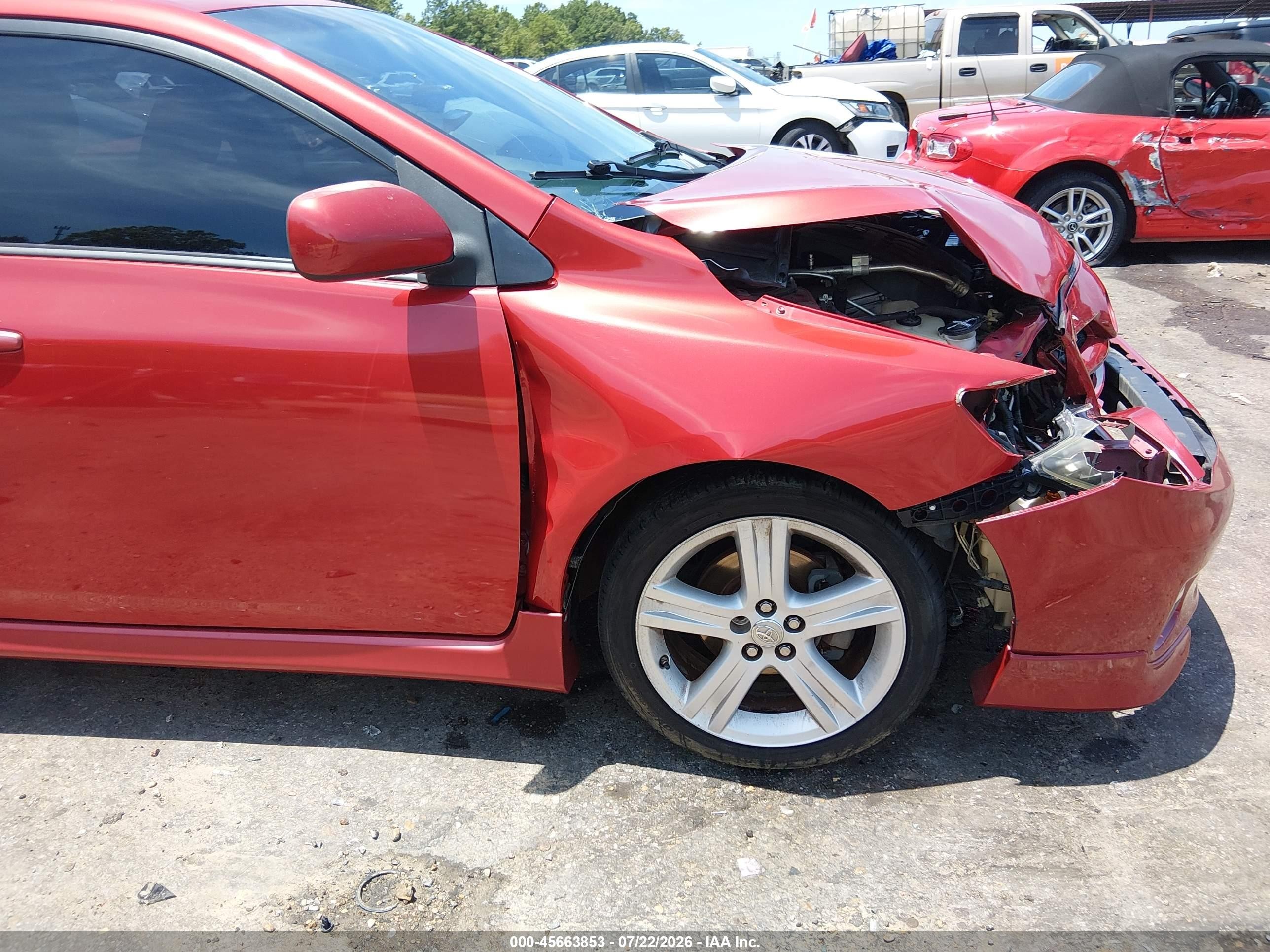 2013 Toyota Corolla S Red vin: 5YFBU4EE6DP124309