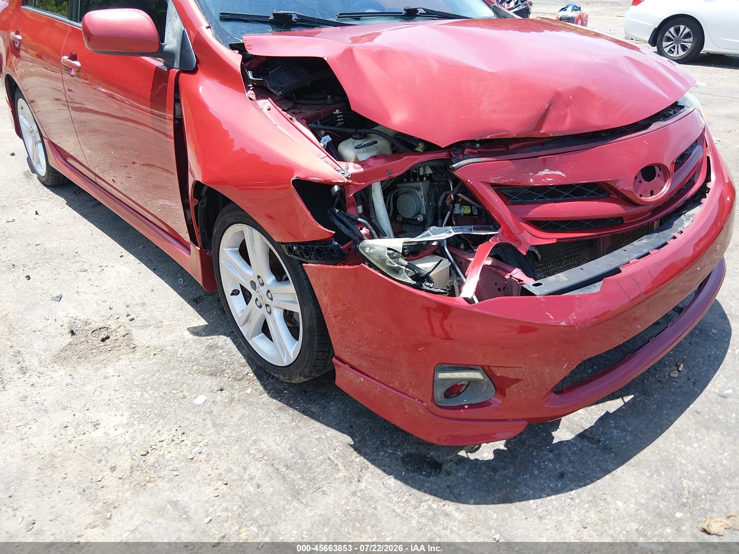2013 Toyota Corolla S Red vin: 5YFBU4EE6DP124309