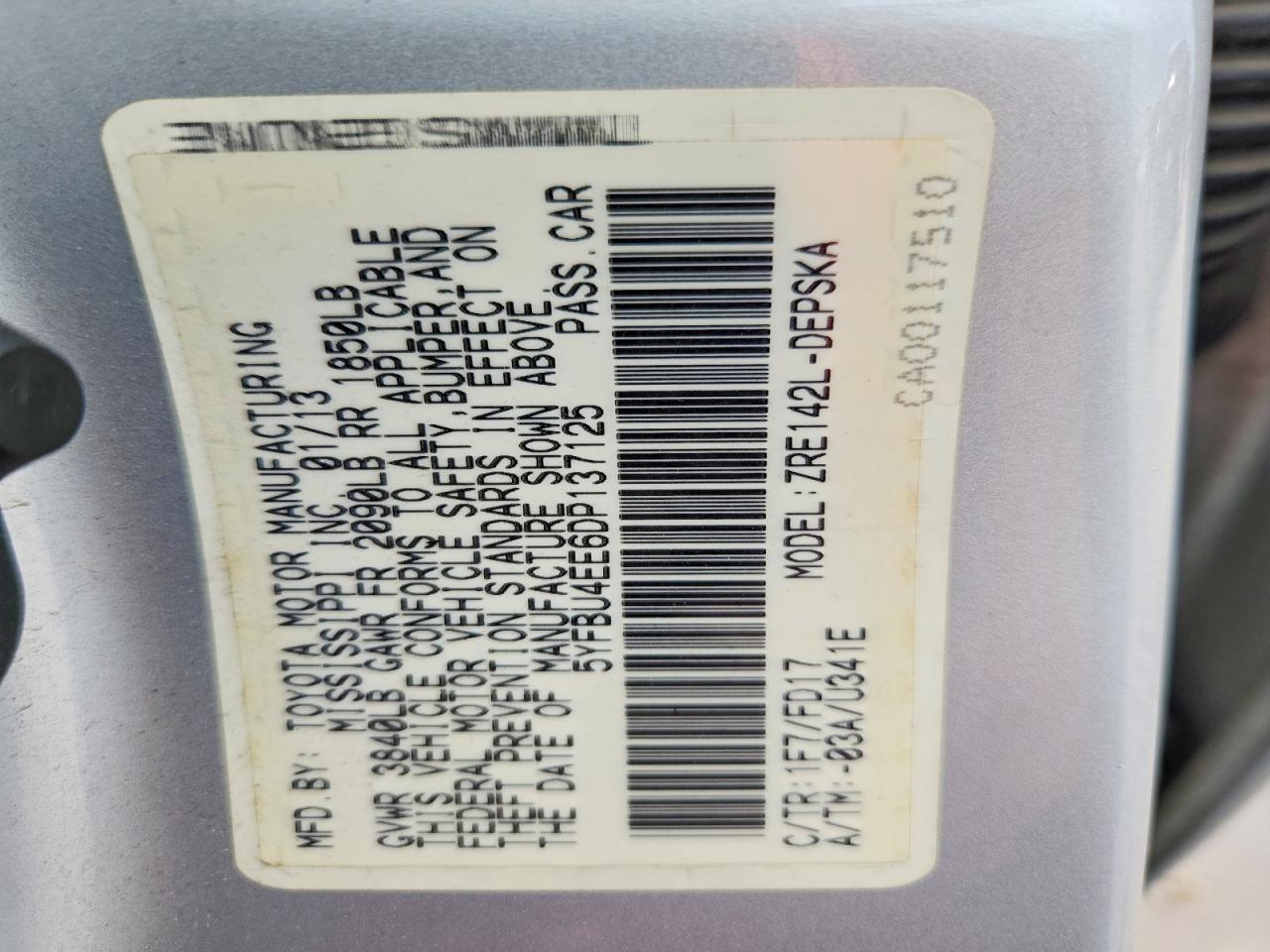 2013 Toyota Corolla S Silver vin: 5YFBU4EE6DP137125