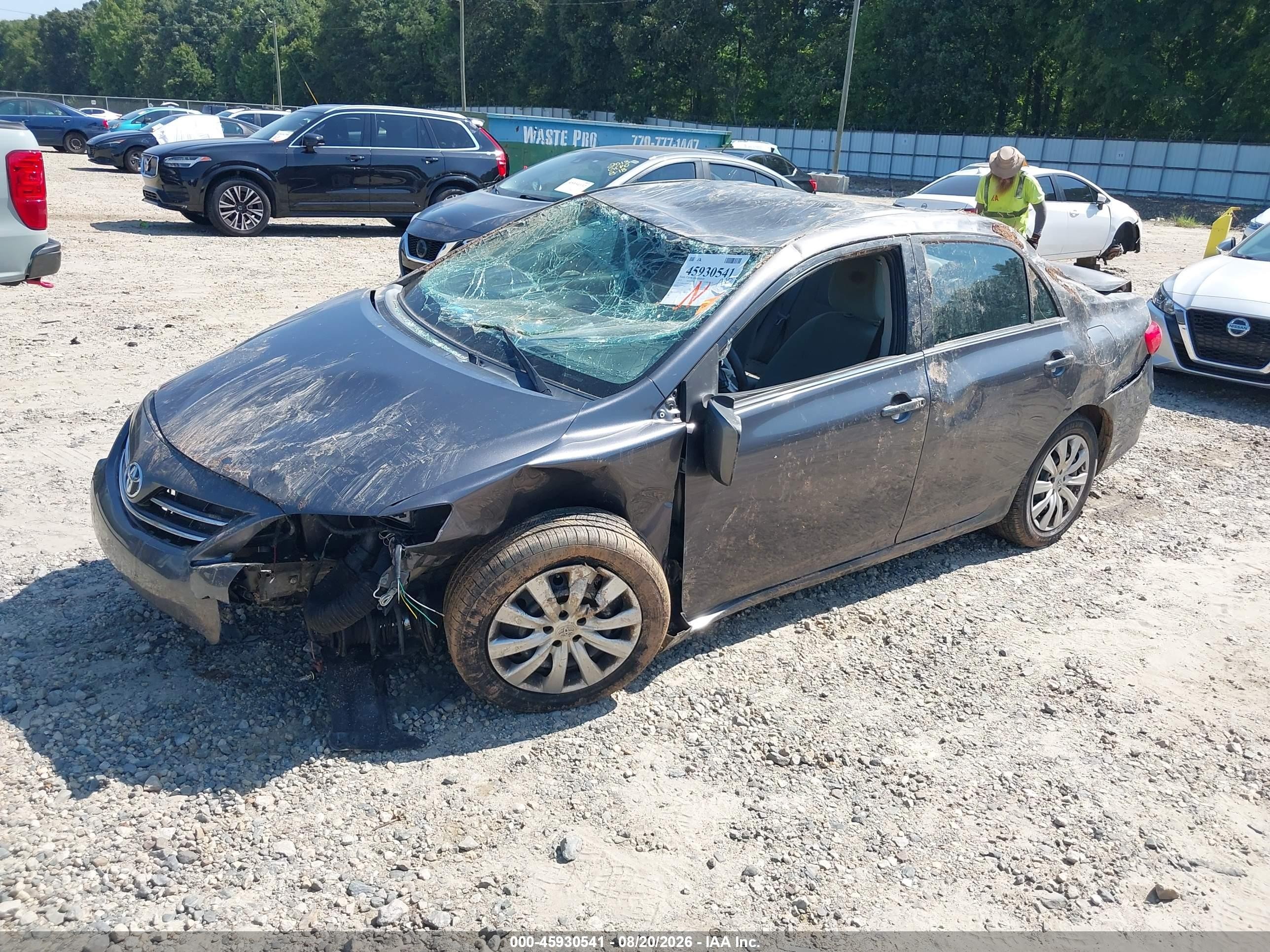 2013 Toyota Corolla Le Gray vin: 5YFBU4EE6DP148612