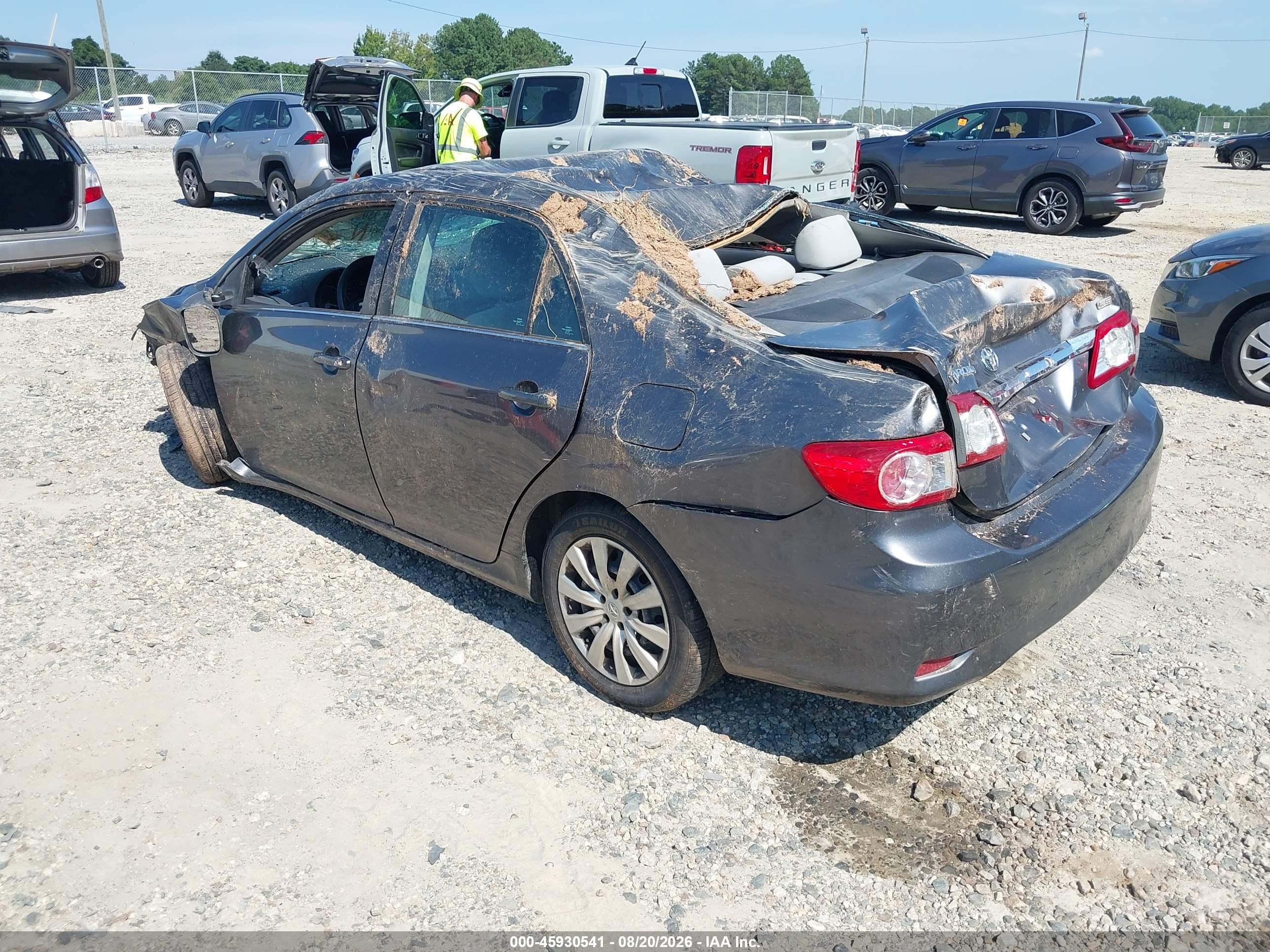 2013 Toyota Corolla Le Gray vin: 5YFBU4EE6DP148612