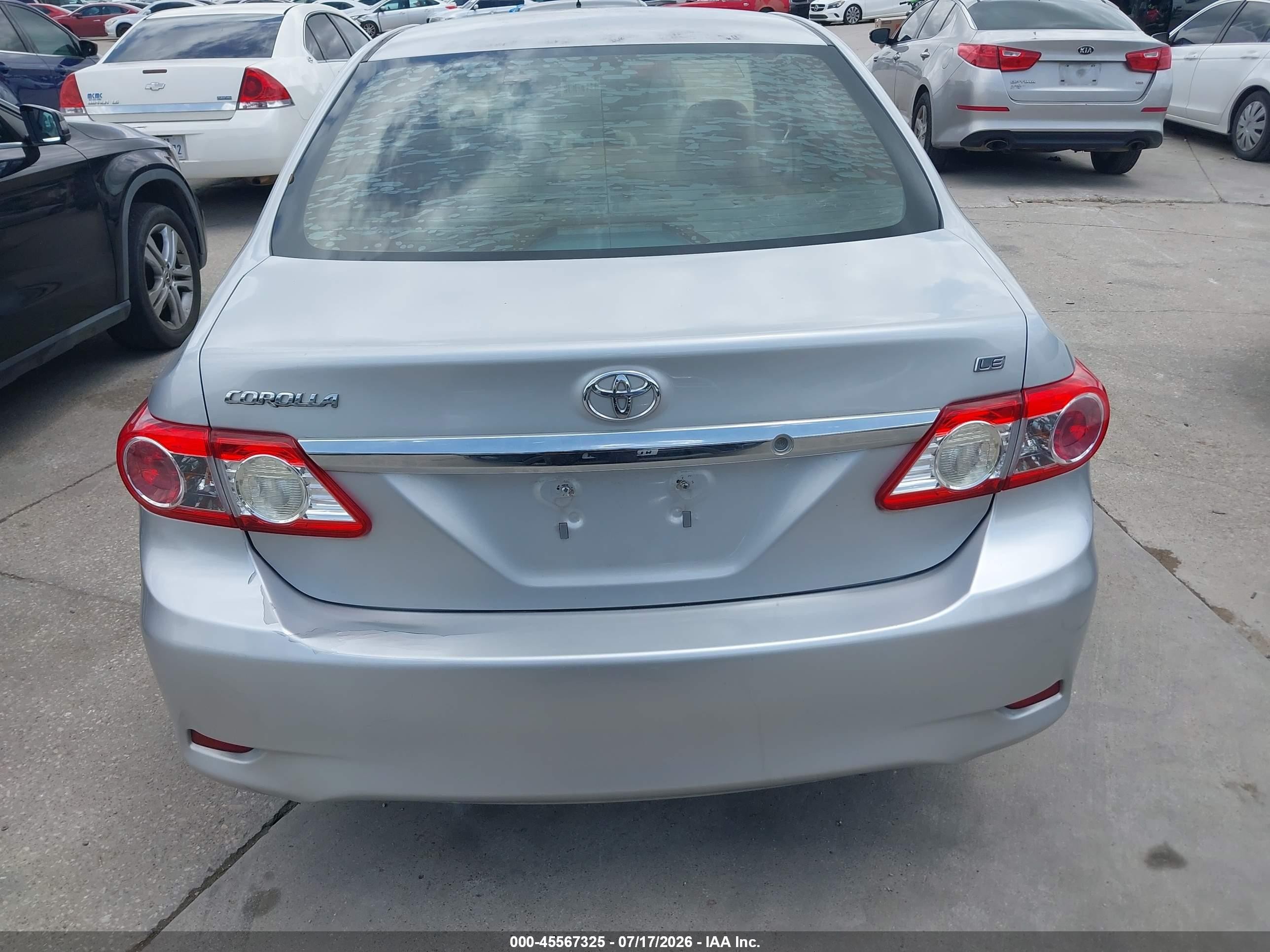 2013 Toyota Corolla Le Silver vin: 5YFBU4EE6DP160873