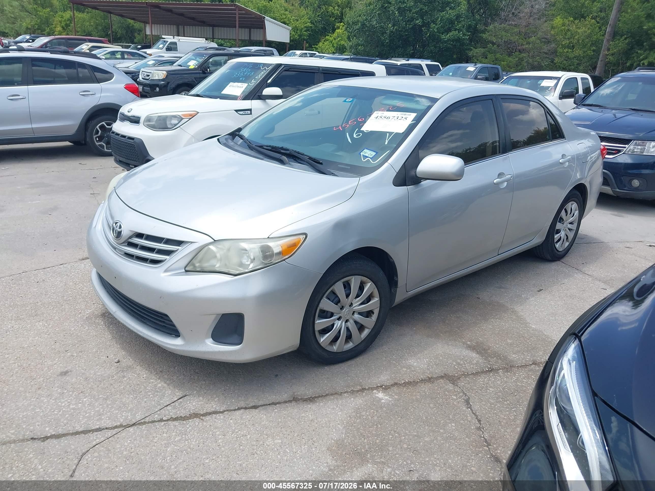 2013 Toyota Corolla Le Silver vin: 5YFBU4EE6DP160873