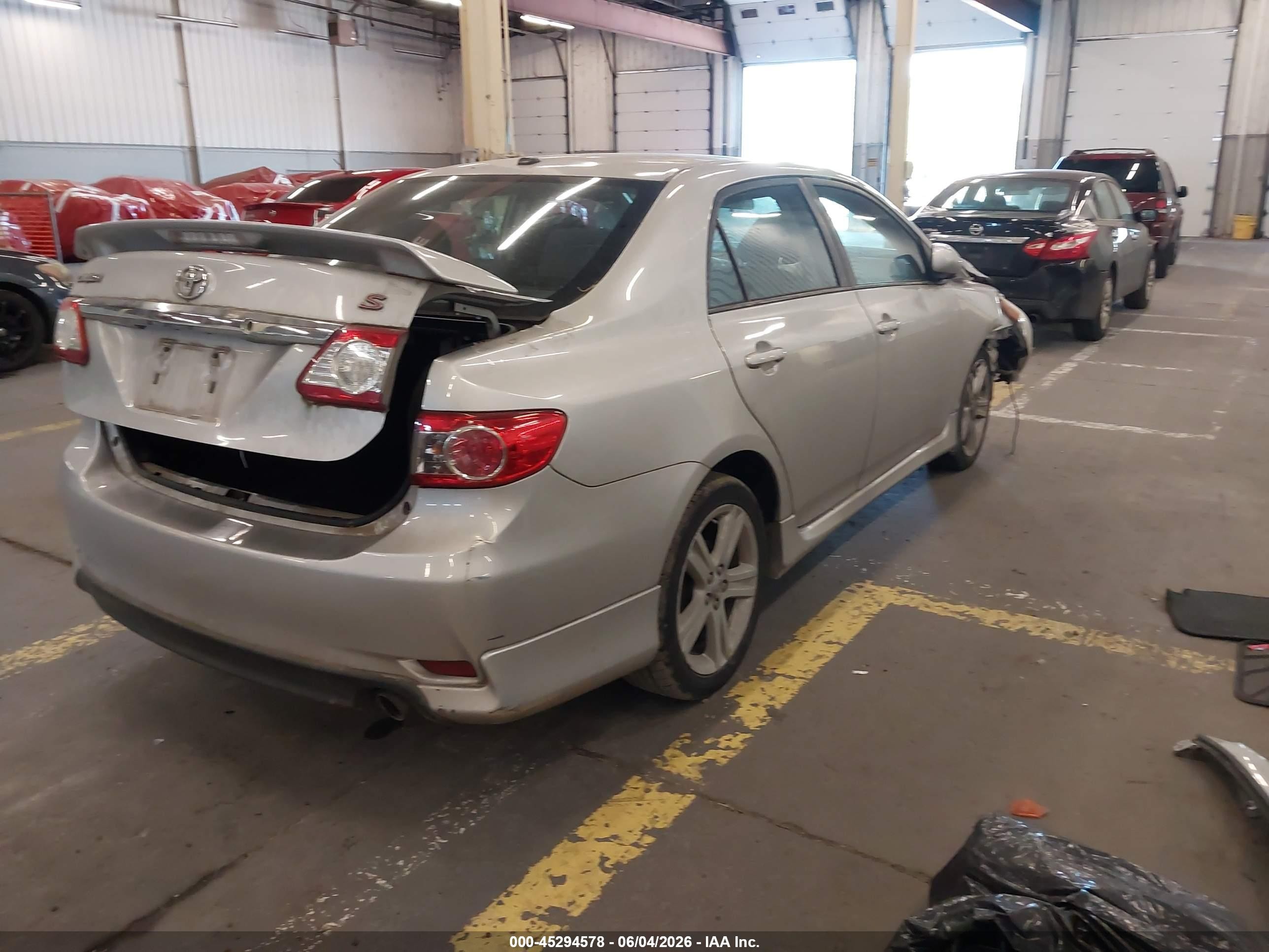 2013 Toyota Corolla S Silver vin: 5YFBU4EE6DP161960