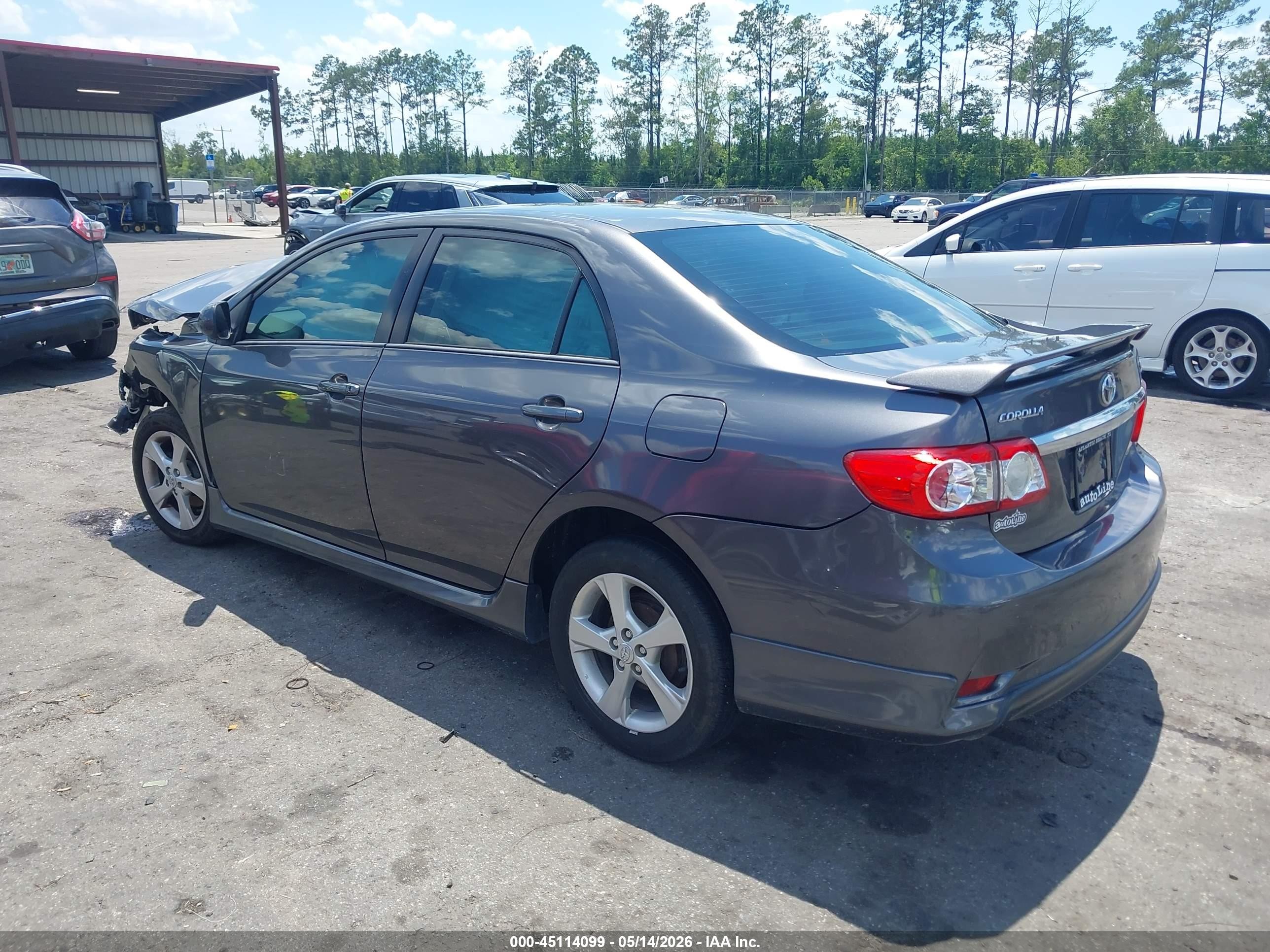2013 Toyota Corolla S Gray vin: 5YFBU4EE6DP175793