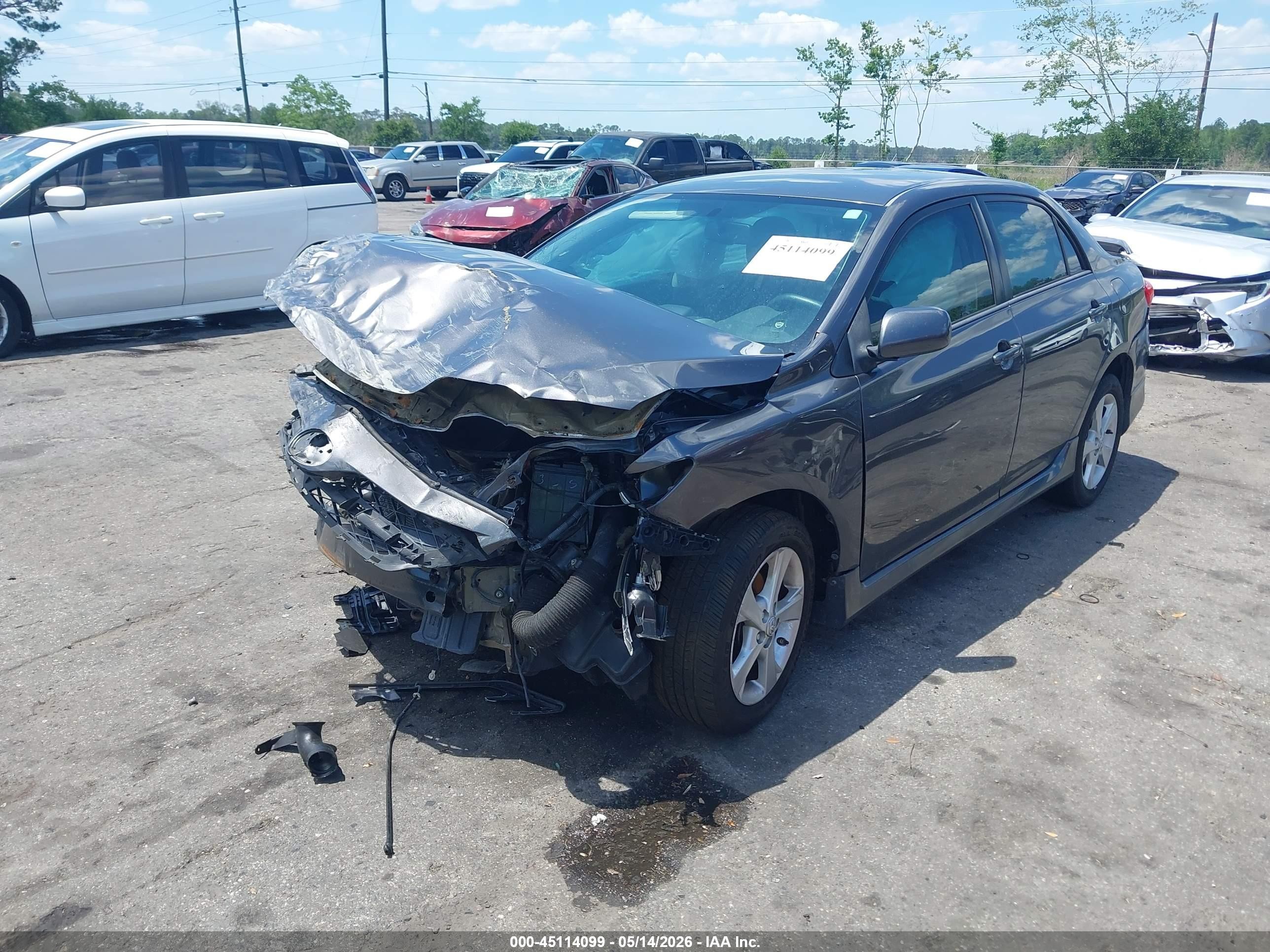 2013 Toyota Corolla S Gray vin: 5YFBU4EE6DP175793