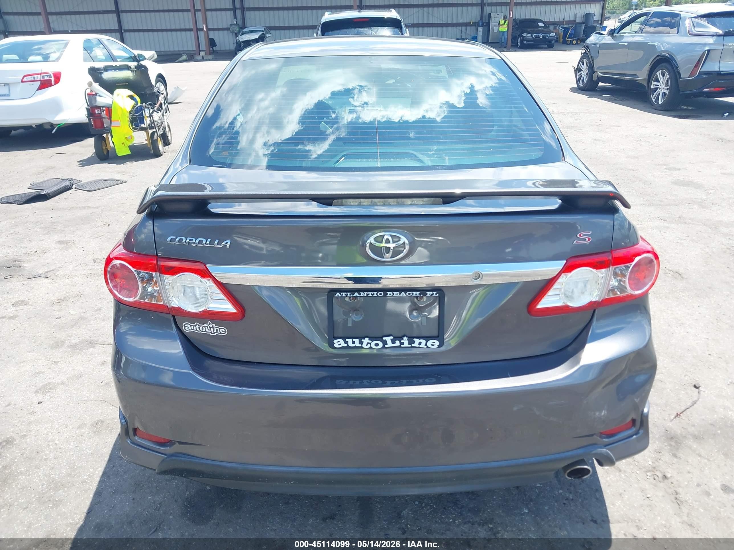 2013 Toyota Corolla S Gray vin: 5YFBU4EE6DP175793
