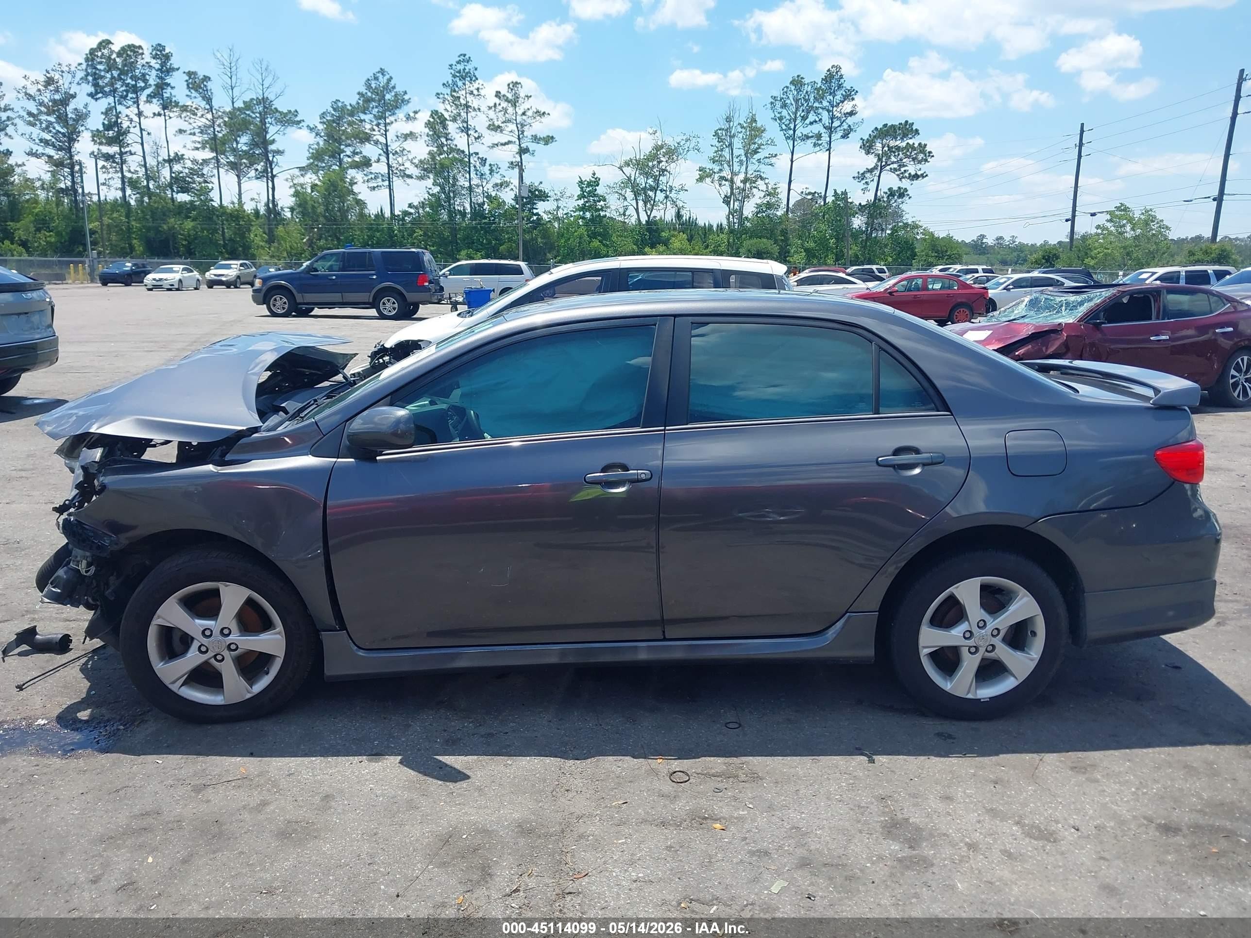 2013 Toyota Corolla S Gray vin: 5YFBU4EE6DP175793