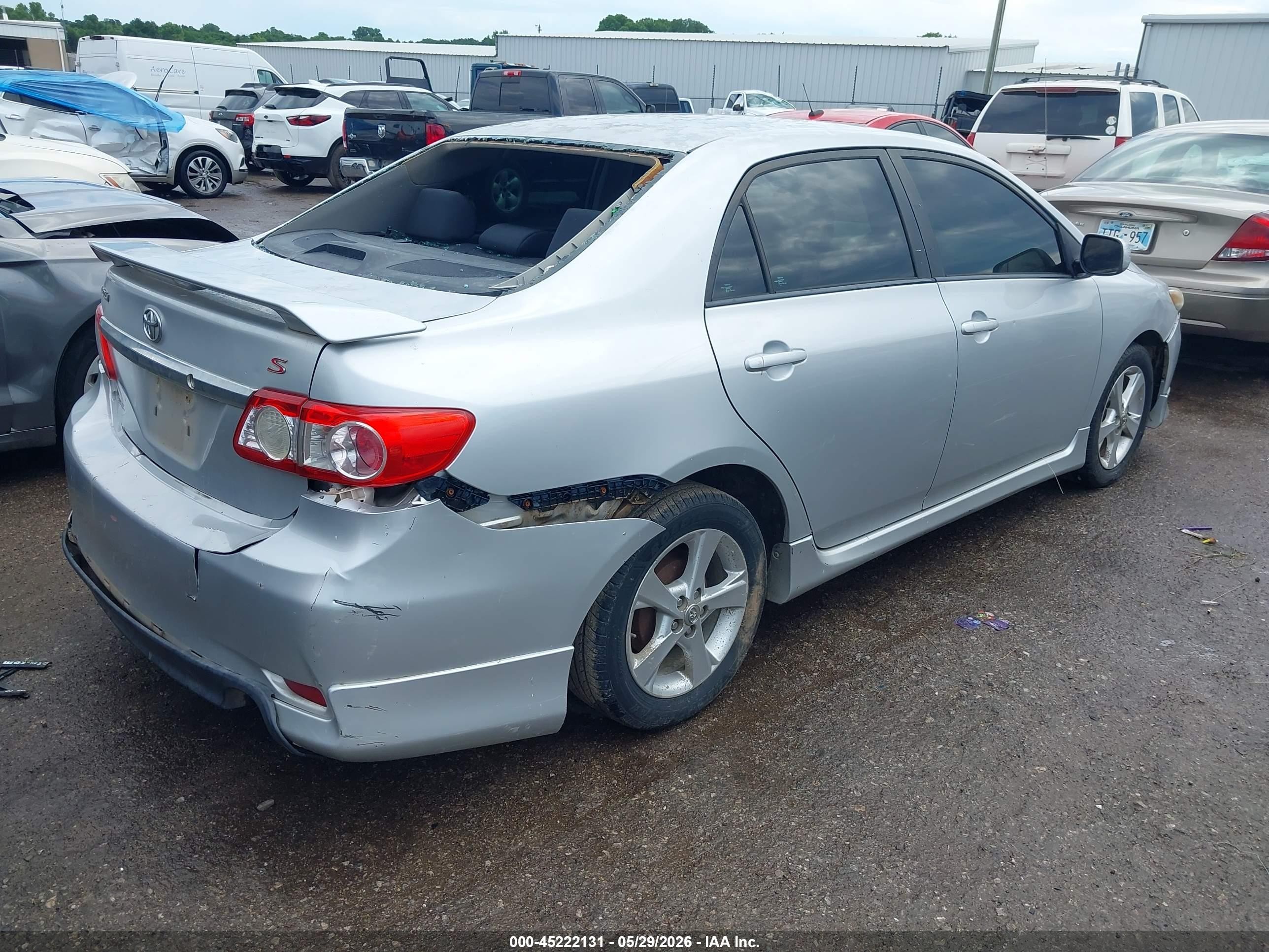 2013 Toyota Corolla S Silver vin: 5YFBU4EE6DP184199