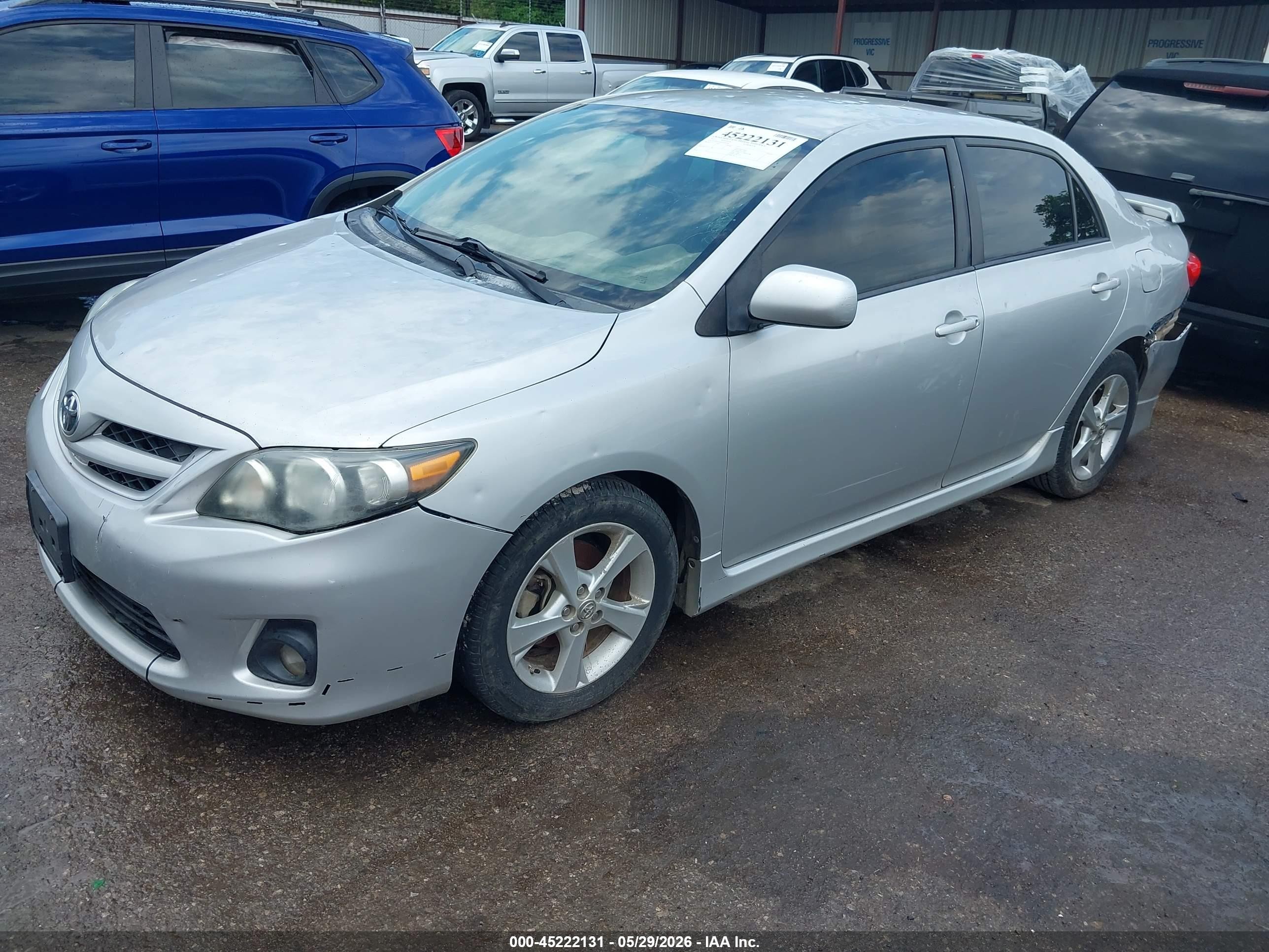 2013 Toyota Corolla S Silver vin: 5YFBU4EE6DP184199