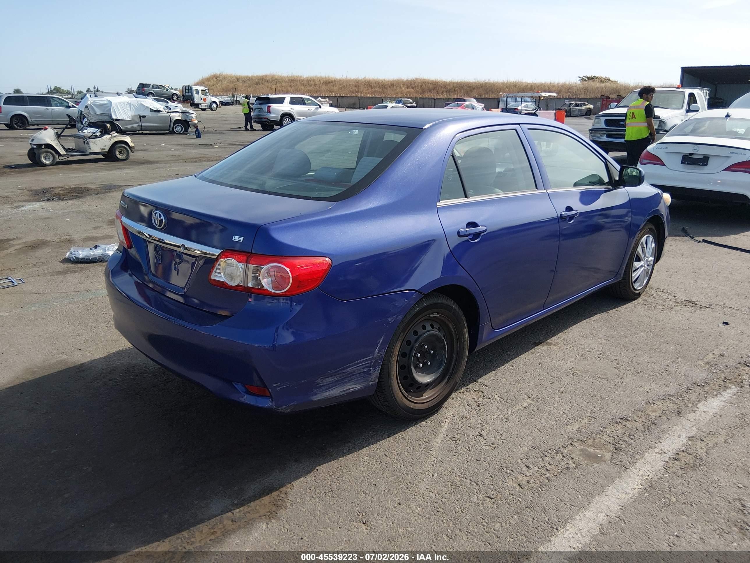 2013 Toyota Corolla Le Purple vin: 5YFBU4EE6DP205570