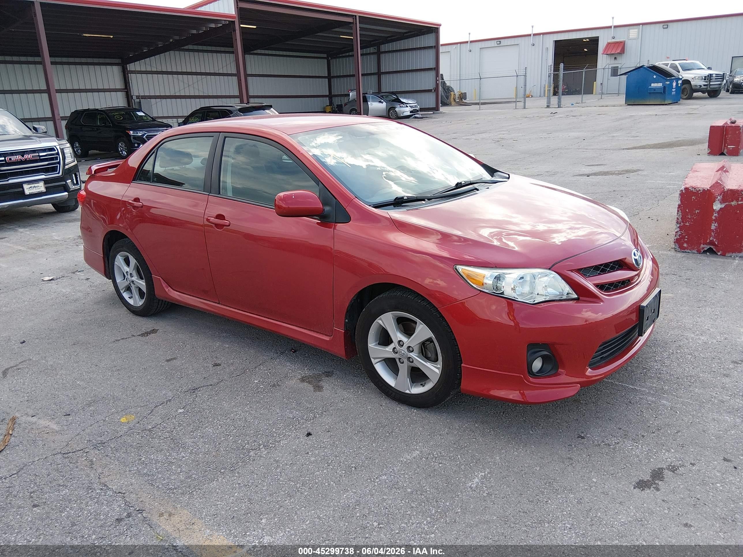 2013 Toyota Corolla S Red vin: 5YFBU4EE6DP214916