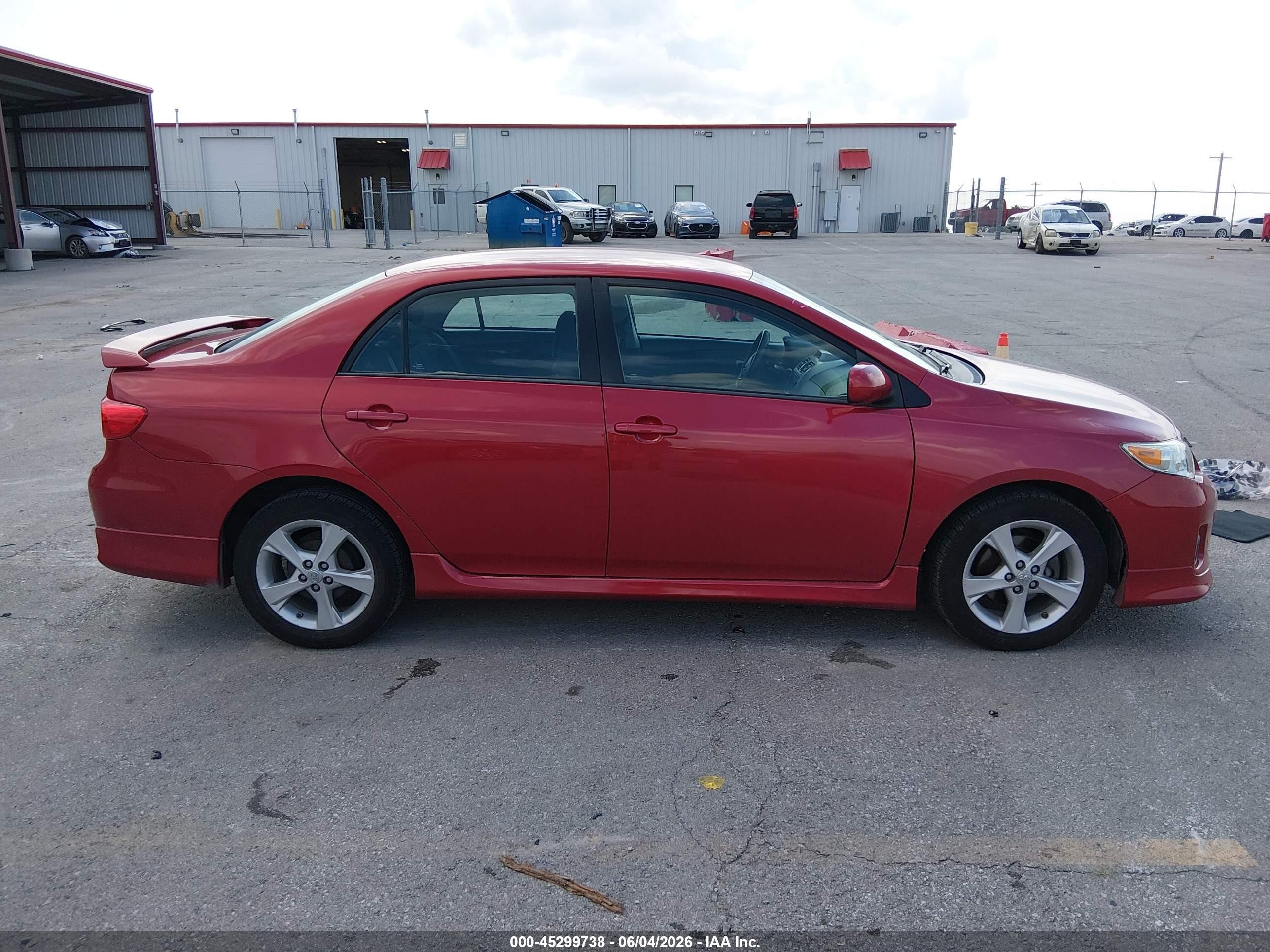 2013 Toyota Corolla S Red vin: 5YFBU4EE6DP214916