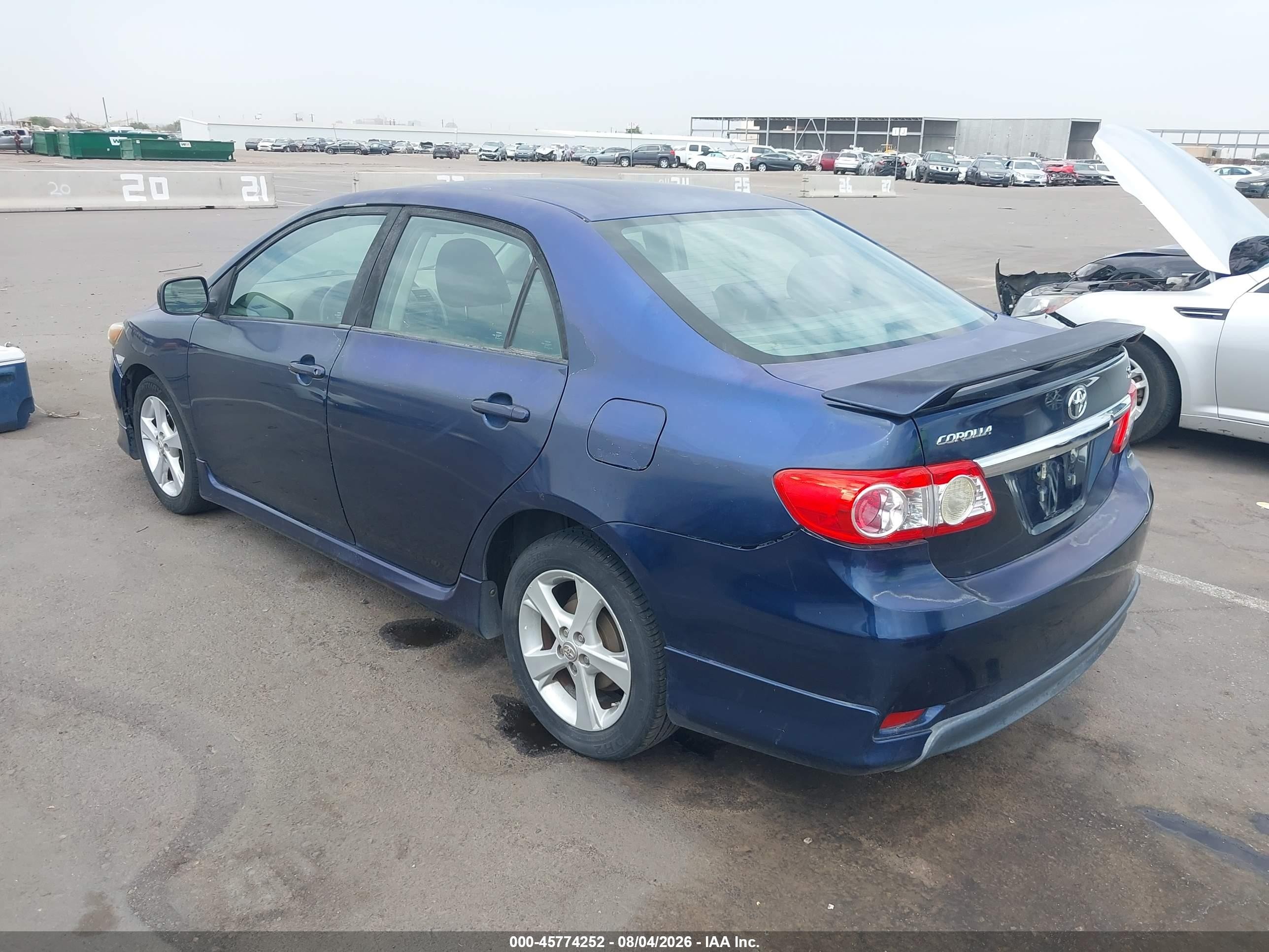 2012 Toyota Corolla S/le Синий vin: 5YFBU4EE7CP005506