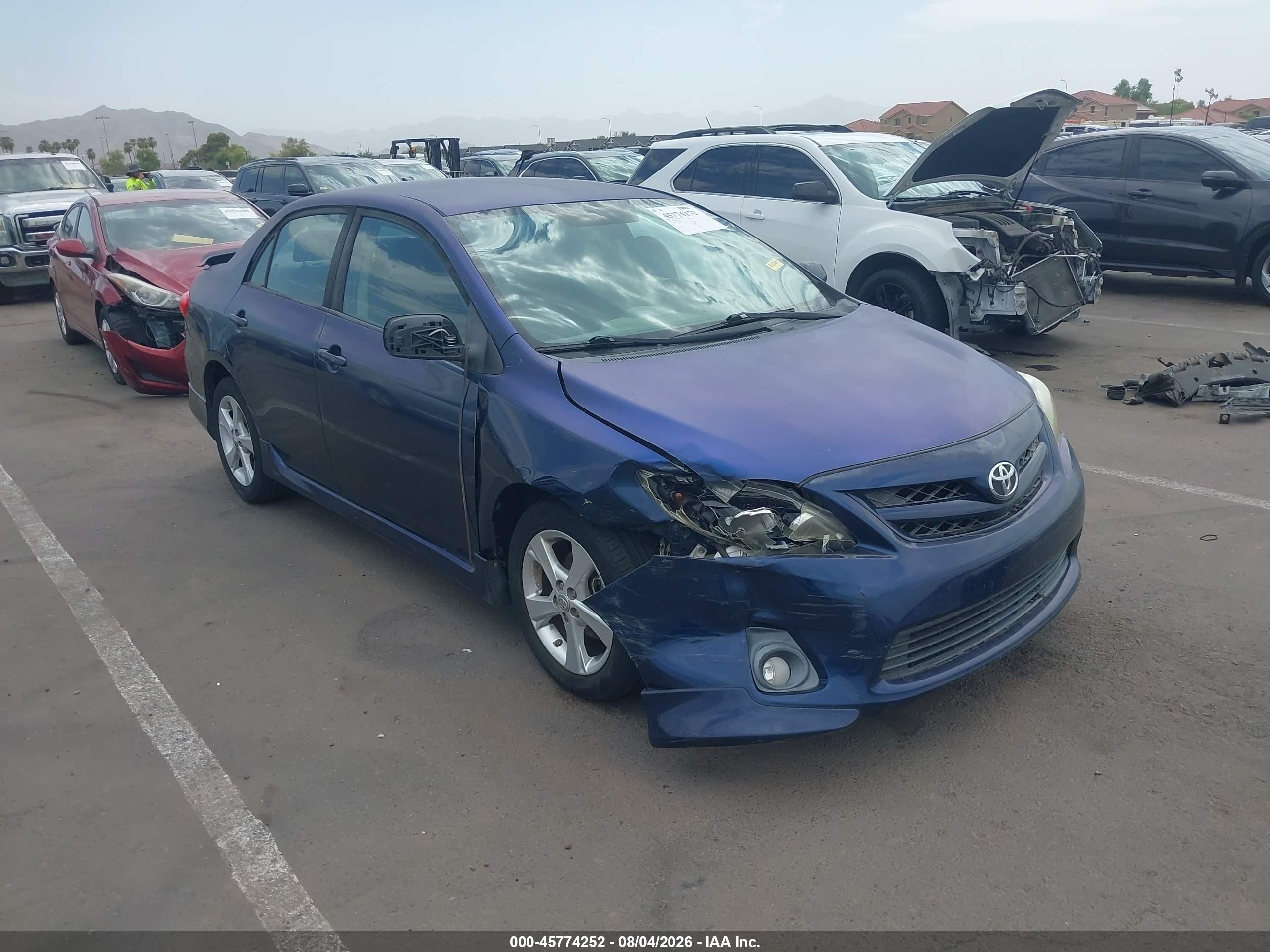 2012 Toyota Corolla S/le Синий vin: 5YFBU4EE7CP005506
