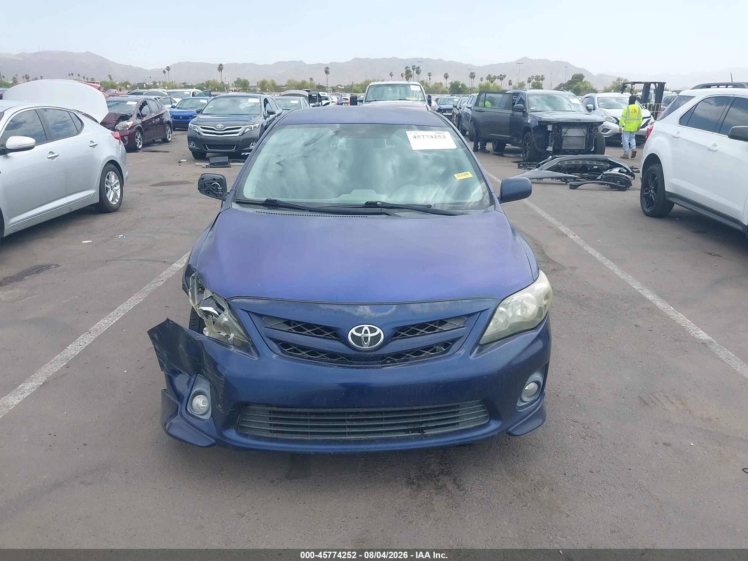 2012 Toyota Corolla S/le Синий vin: 5YFBU4EE7CP005506