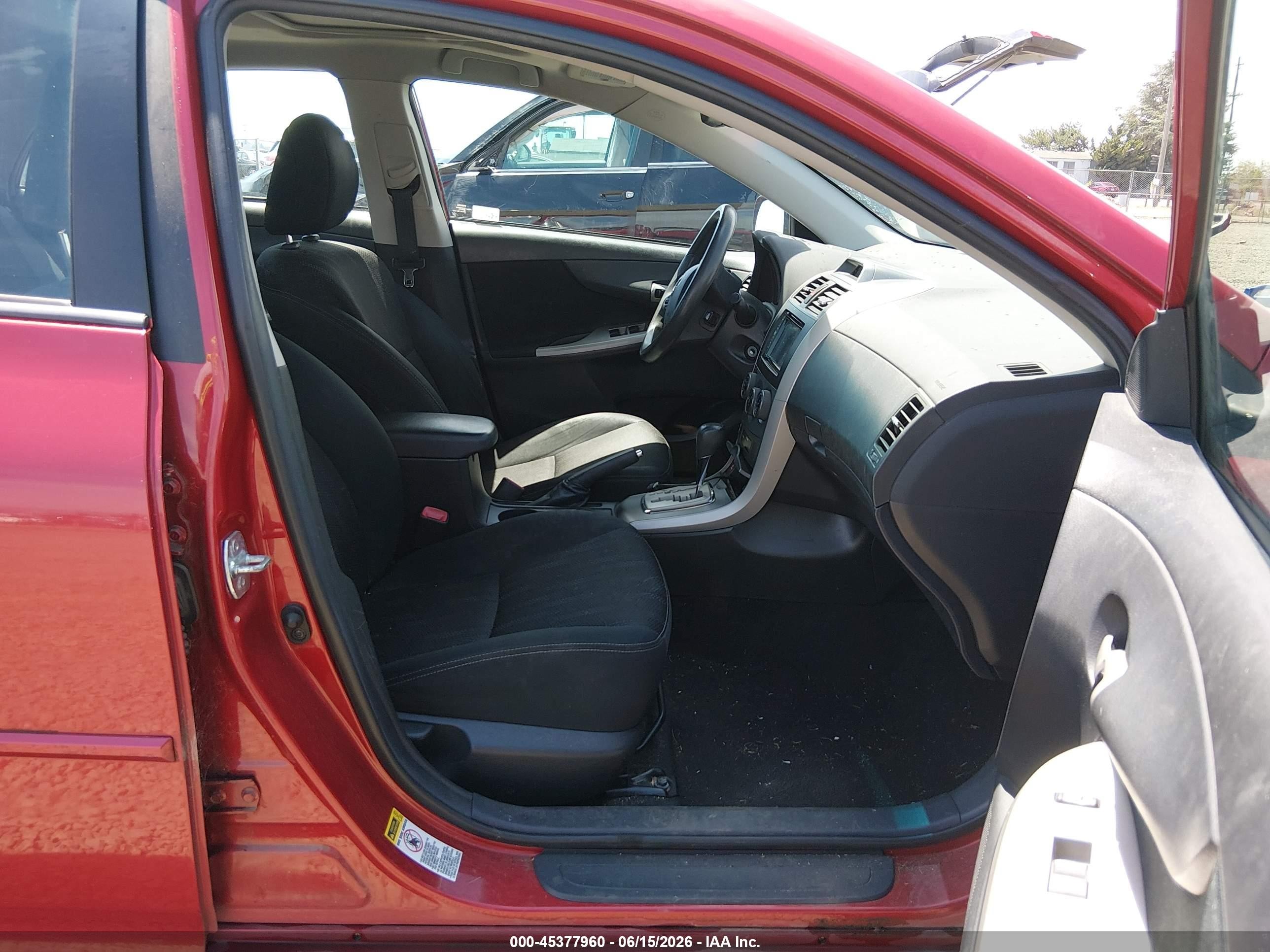 2012 Toyota Corolla S Red vin: 5YFBU4EE7CP009233