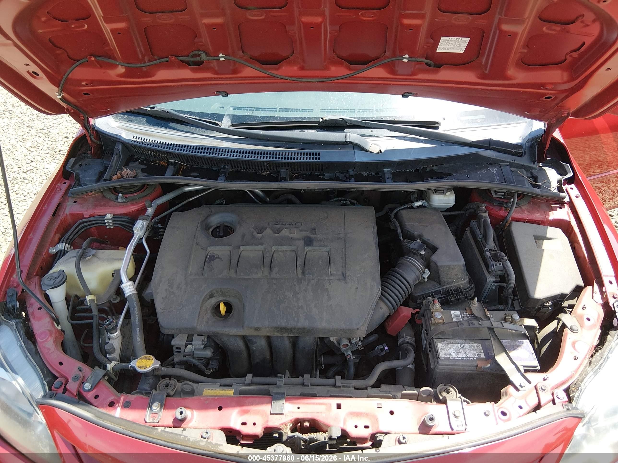 2012 Toyota Corolla S Red vin: 5YFBU4EE7CP009233