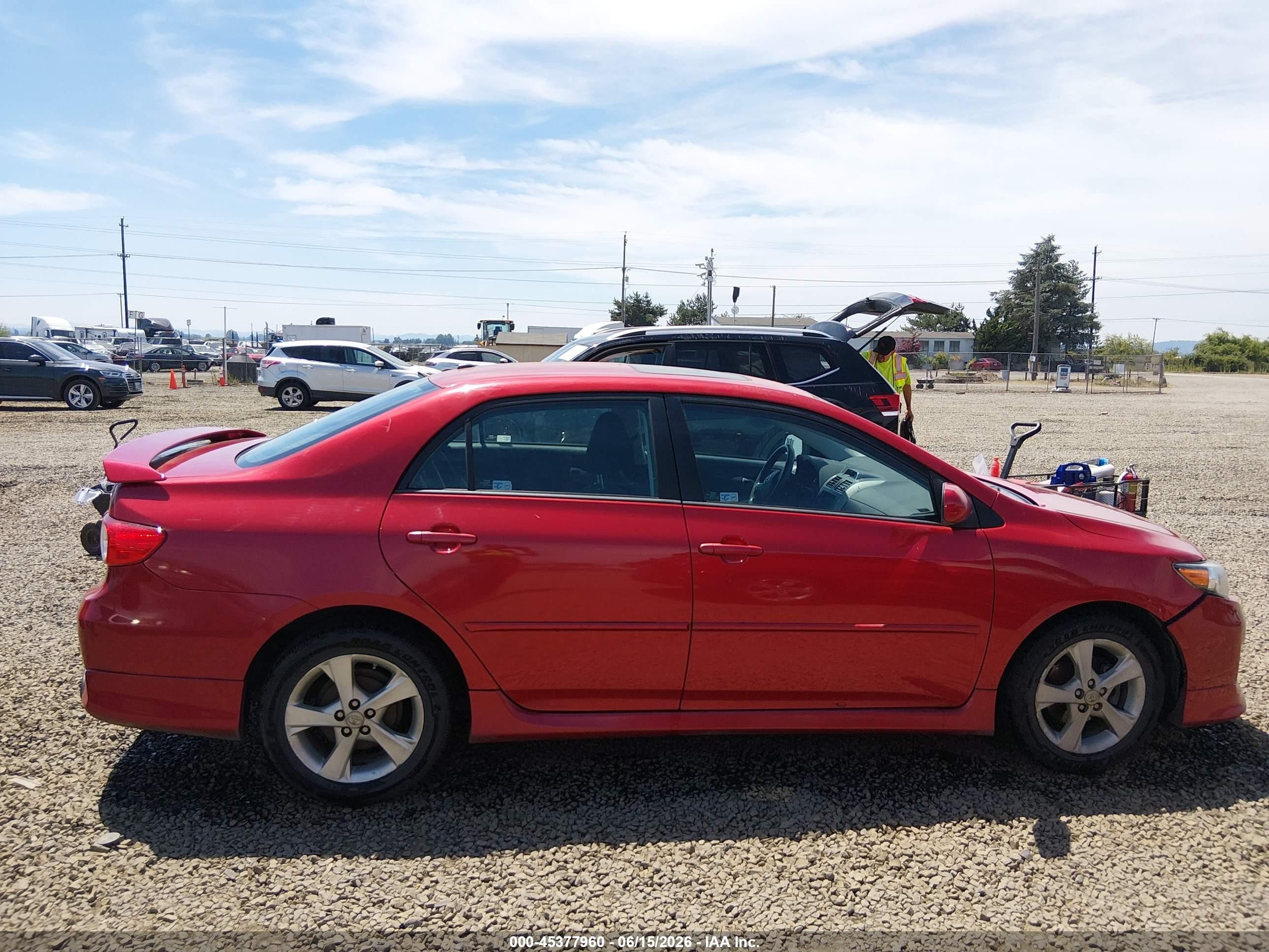 2012 Toyota Corolla S Red vin: 5YFBU4EE7CP009233