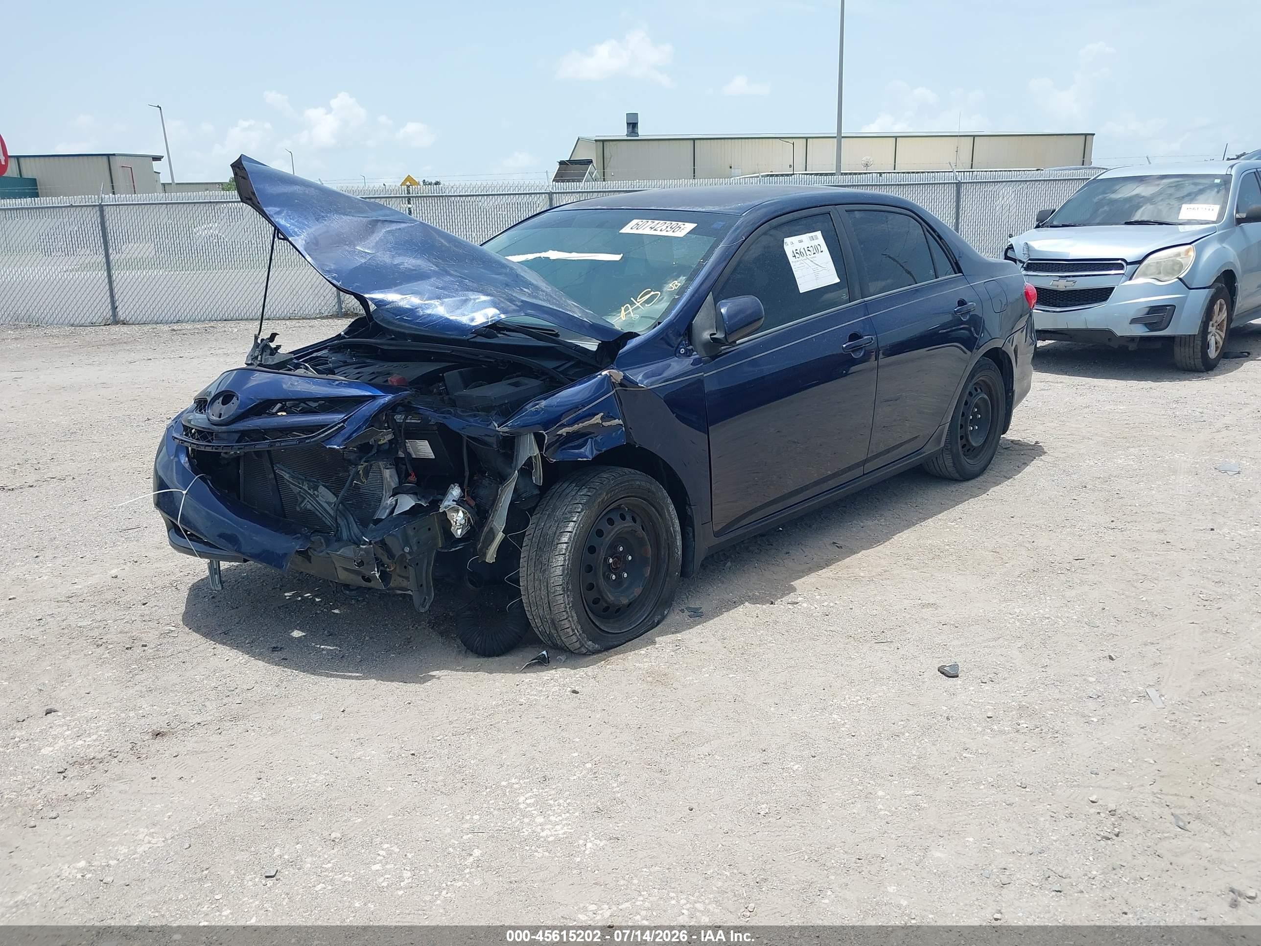 2012 Toyota Corolla Le Blue vin: 5YFBU4EE7CP012925