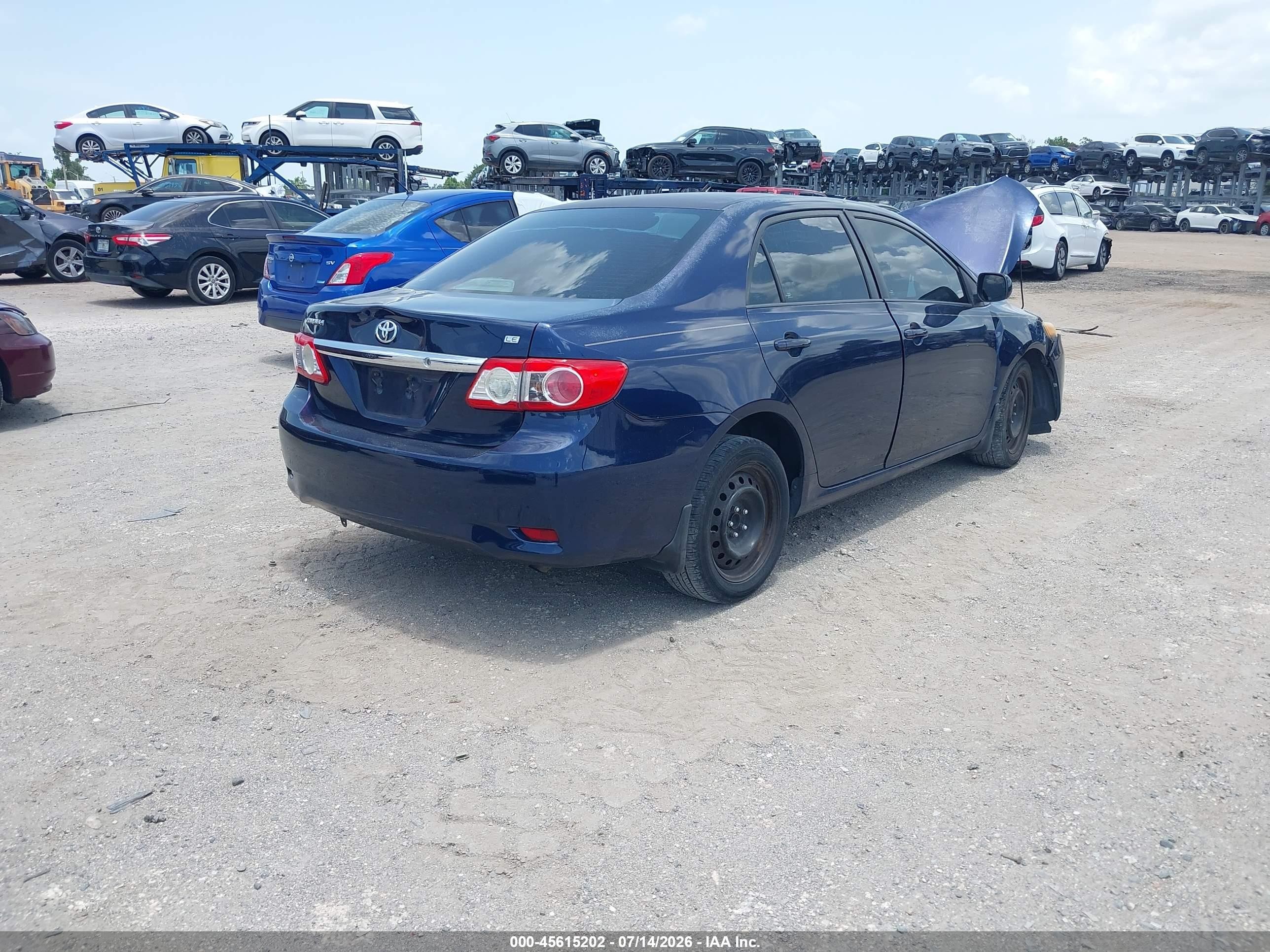 2012 Toyota Corolla Le Blue vin: 5YFBU4EE7CP012925
