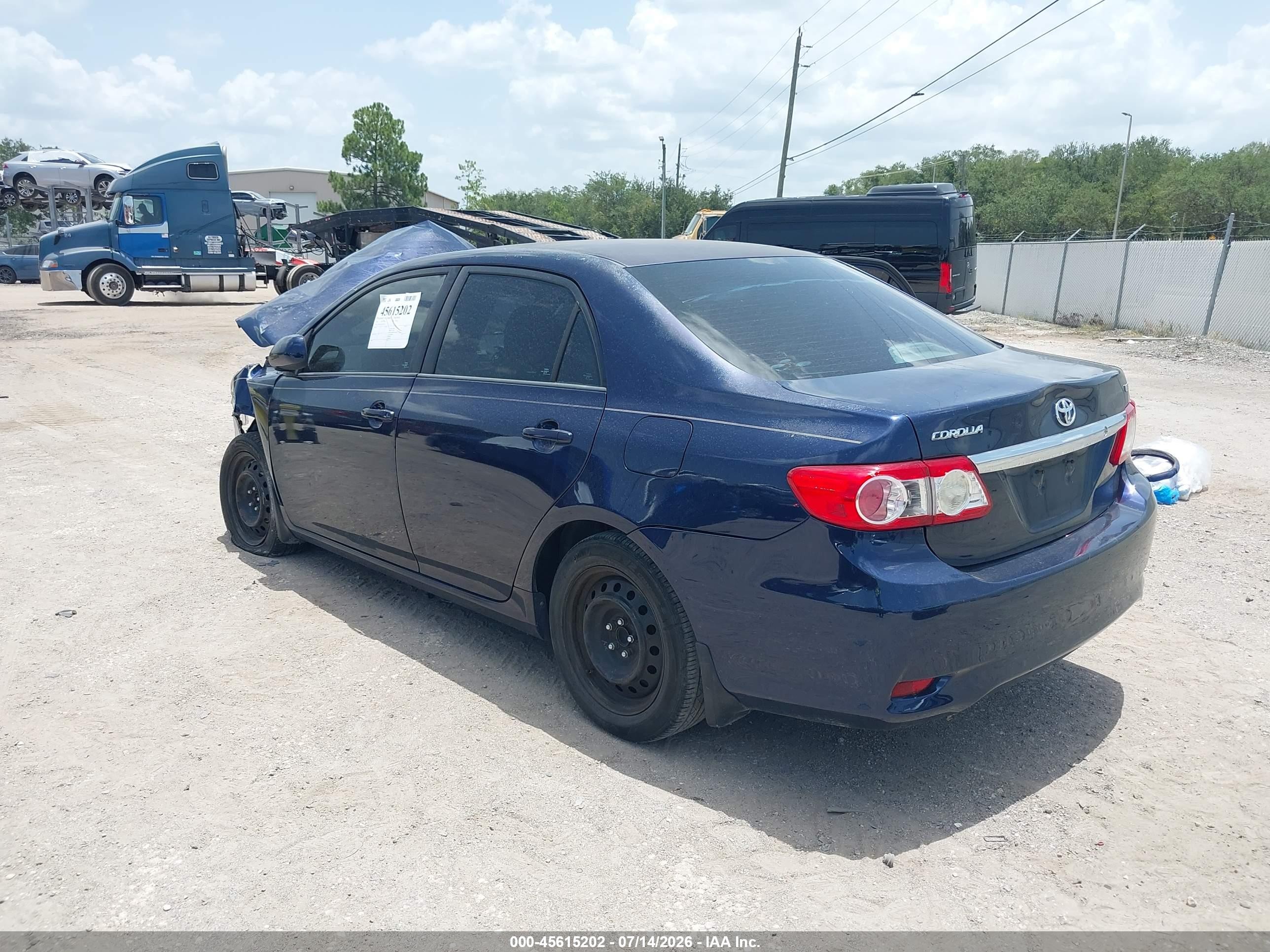 2012 Toyota Corolla Le Blue vin: 5YFBU4EE7CP012925