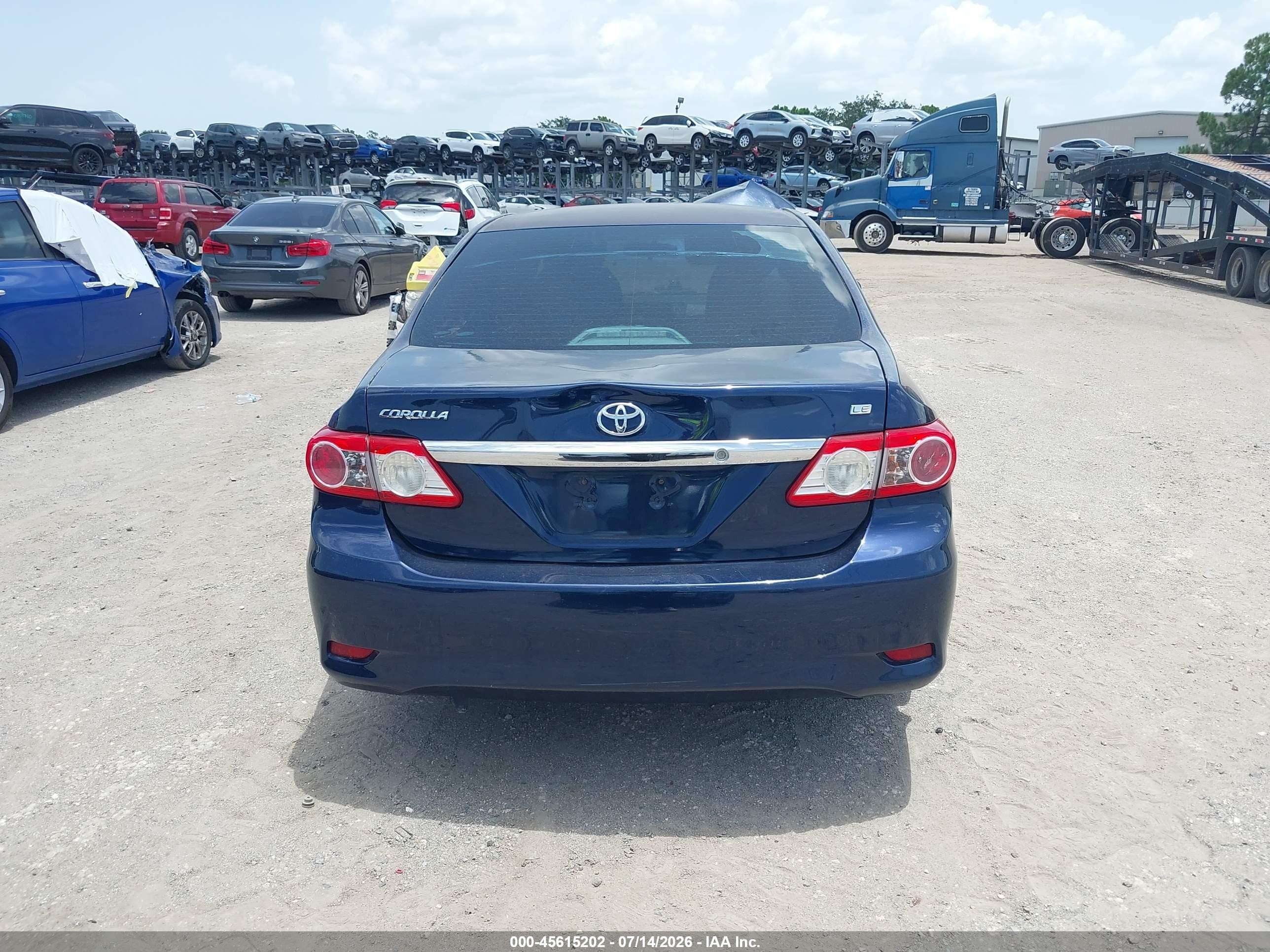 2012 Toyota Corolla Le Blue vin: 5YFBU4EE7CP012925