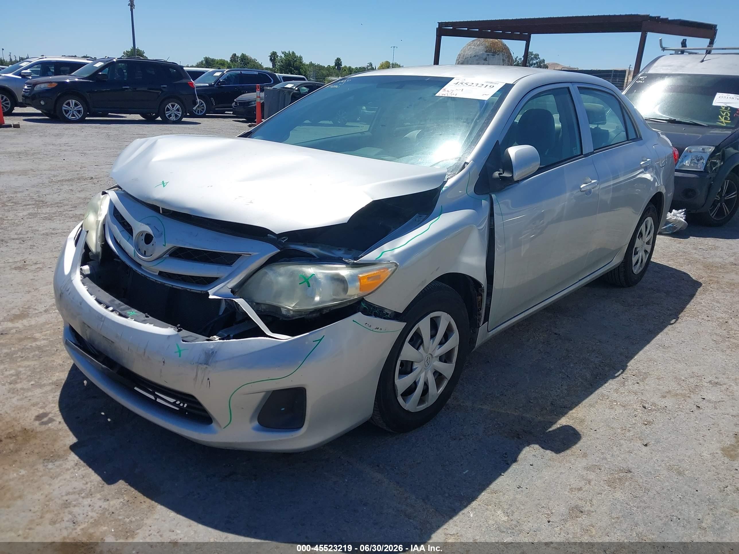 2012 Toyota Corolla L Серебряный vin: 5YFBU4EE7CP022032