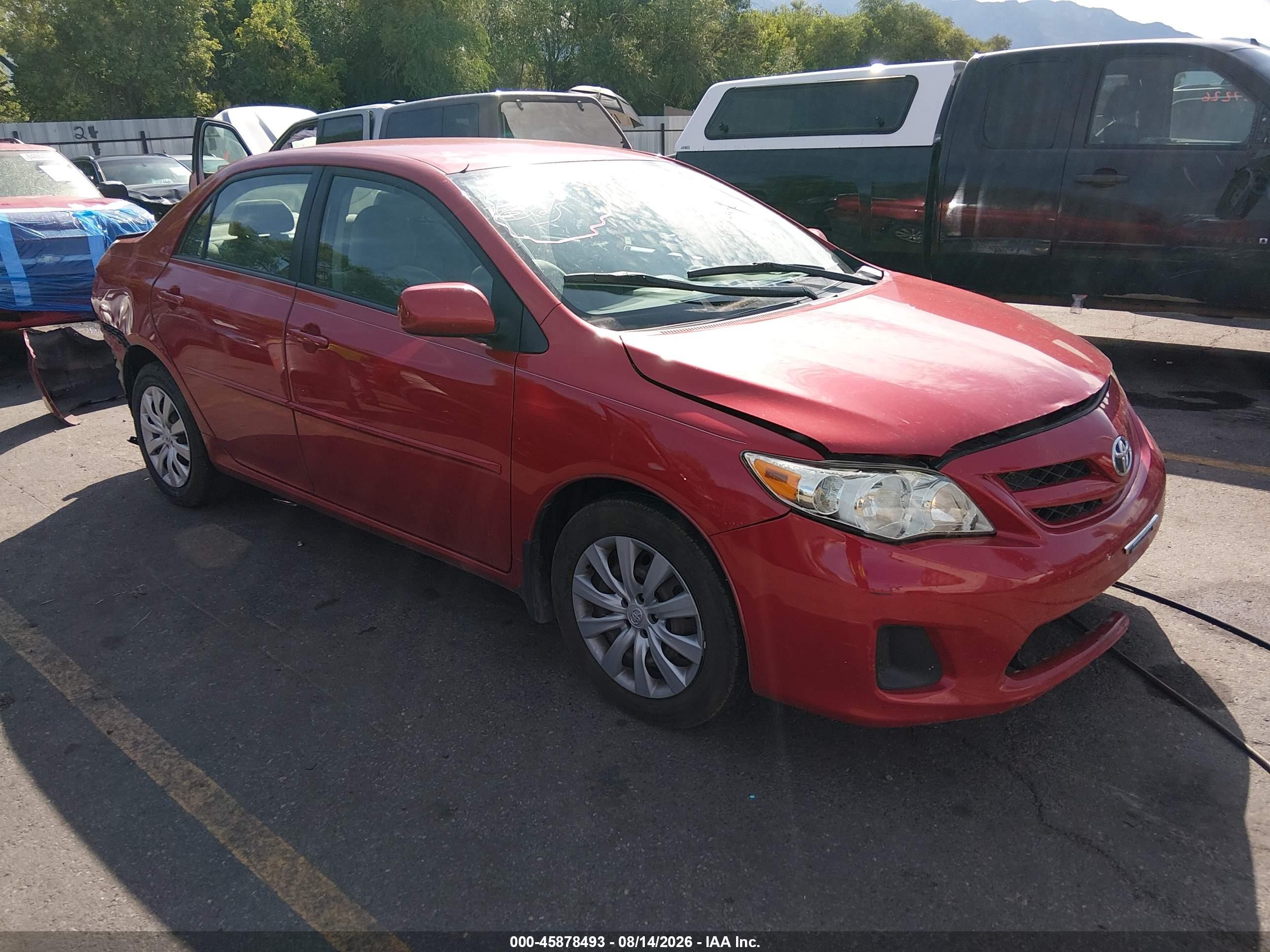 2012 Toyota Corolla Le Burgundy vin: 5YFBU4EE7CP028896