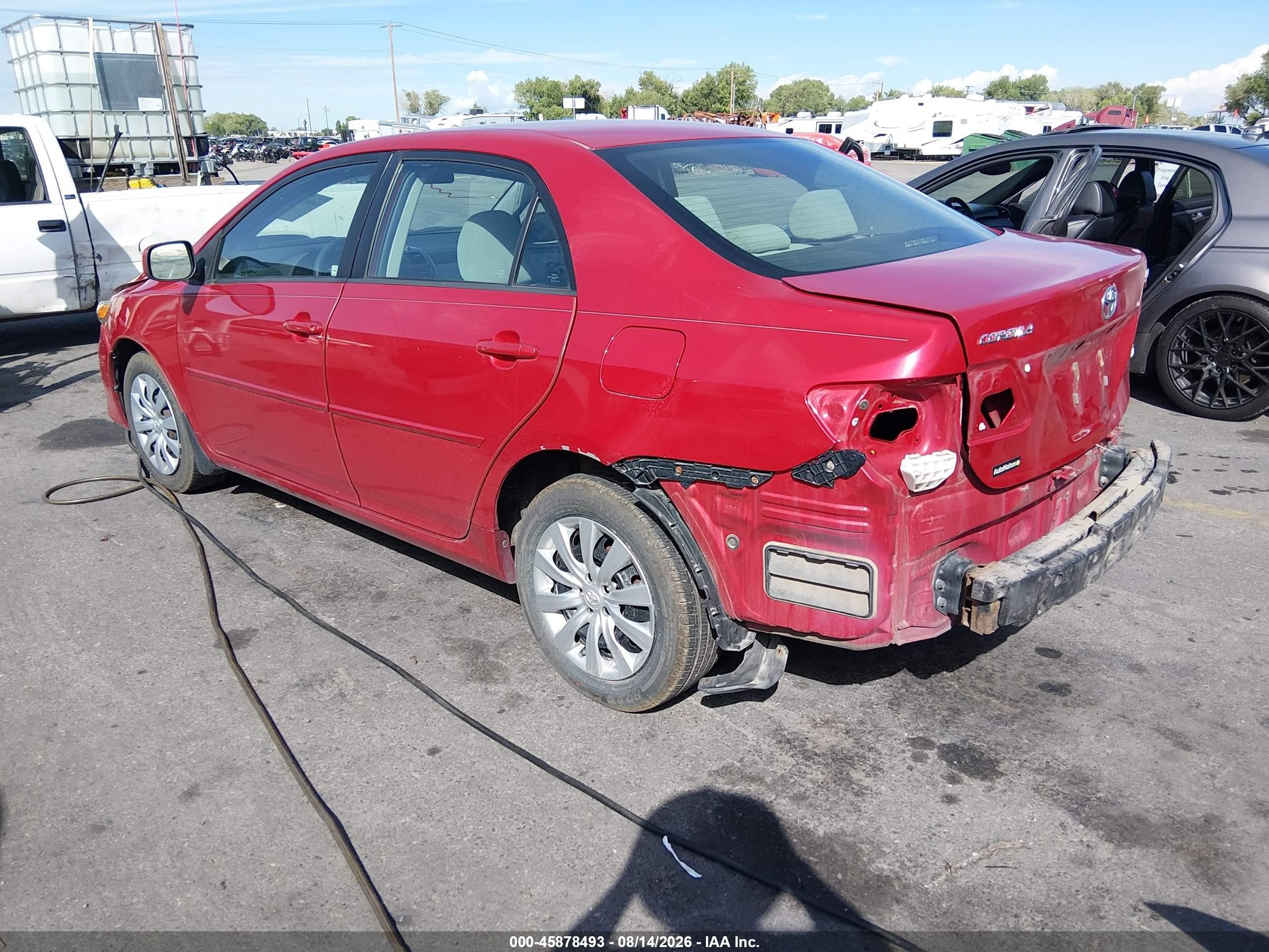 2012 Toyota Corolla Le Burgundy vin: 5YFBU4EE7CP028896