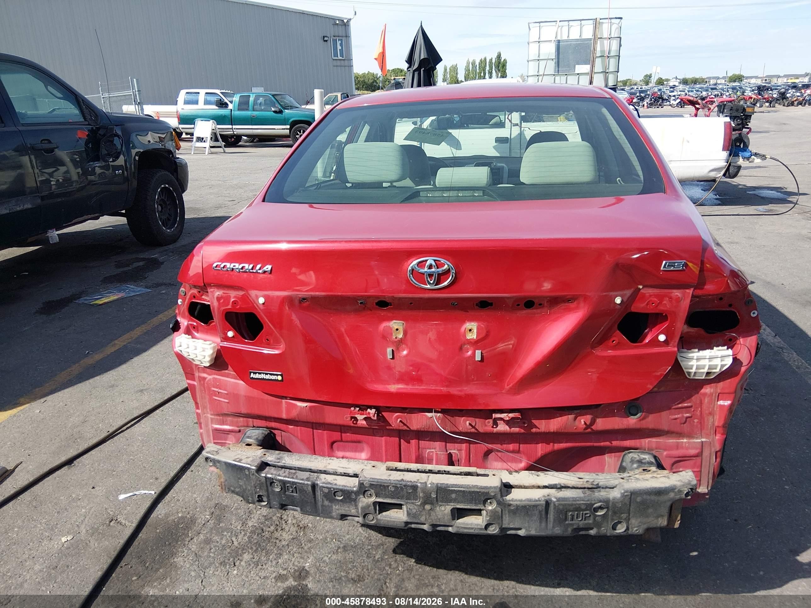 2012 Toyota Corolla Le Burgundy vin: 5YFBU4EE7CP028896