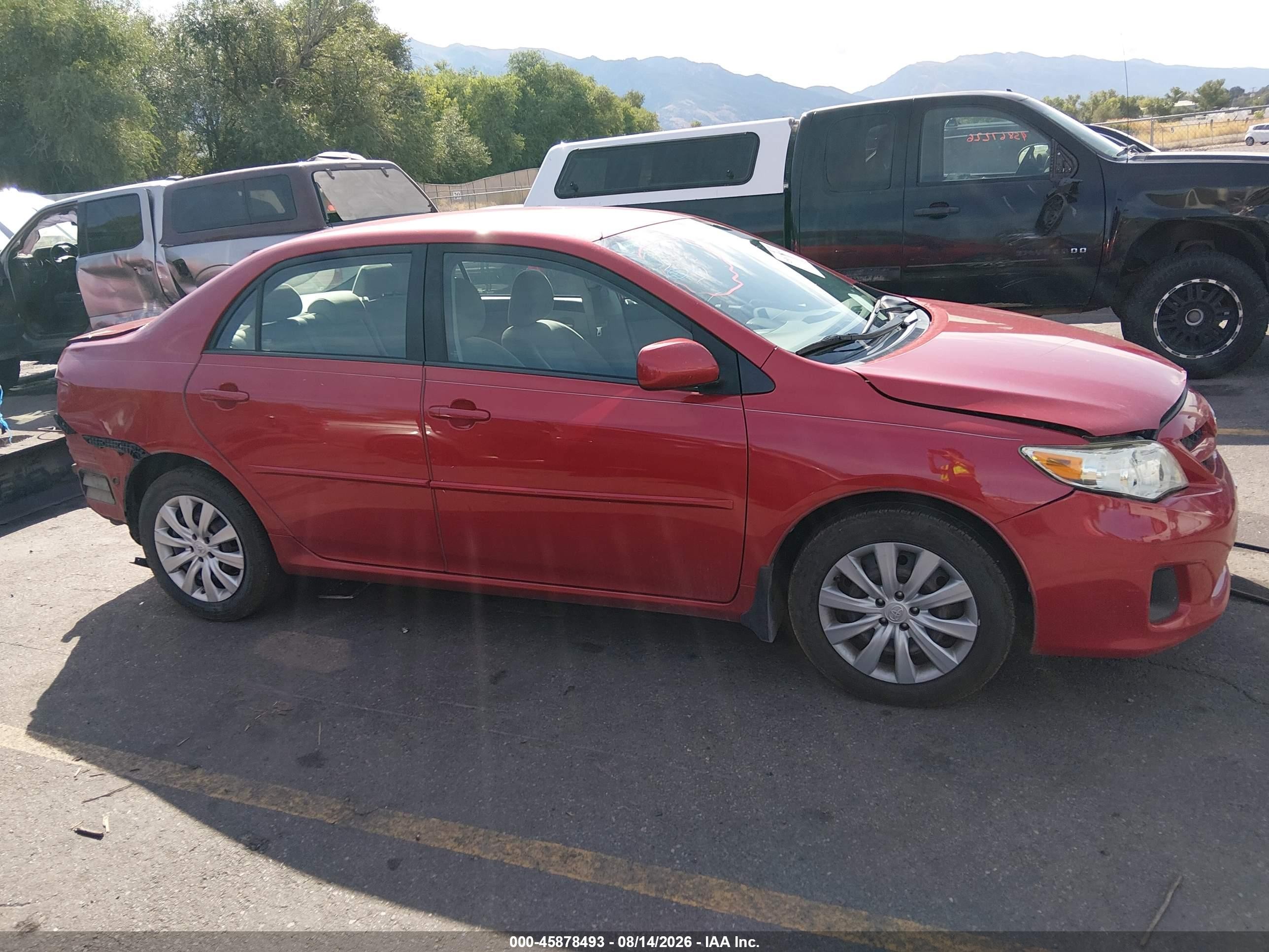2012 Toyota Corolla Le Burgundy vin: 5YFBU4EE7CP028896