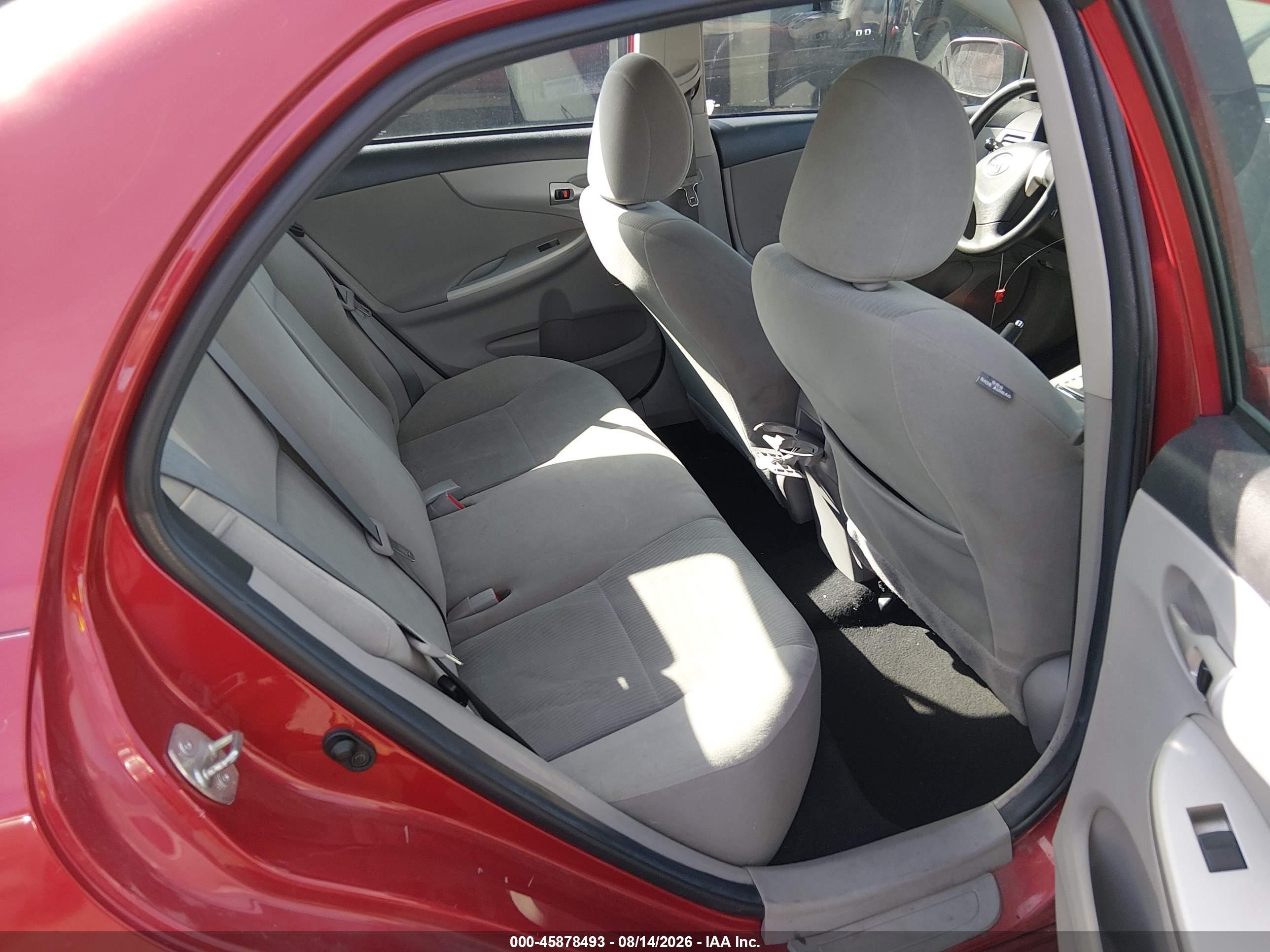 2012 Toyota Corolla Le Burgundy vin: 5YFBU4EE7CP028896