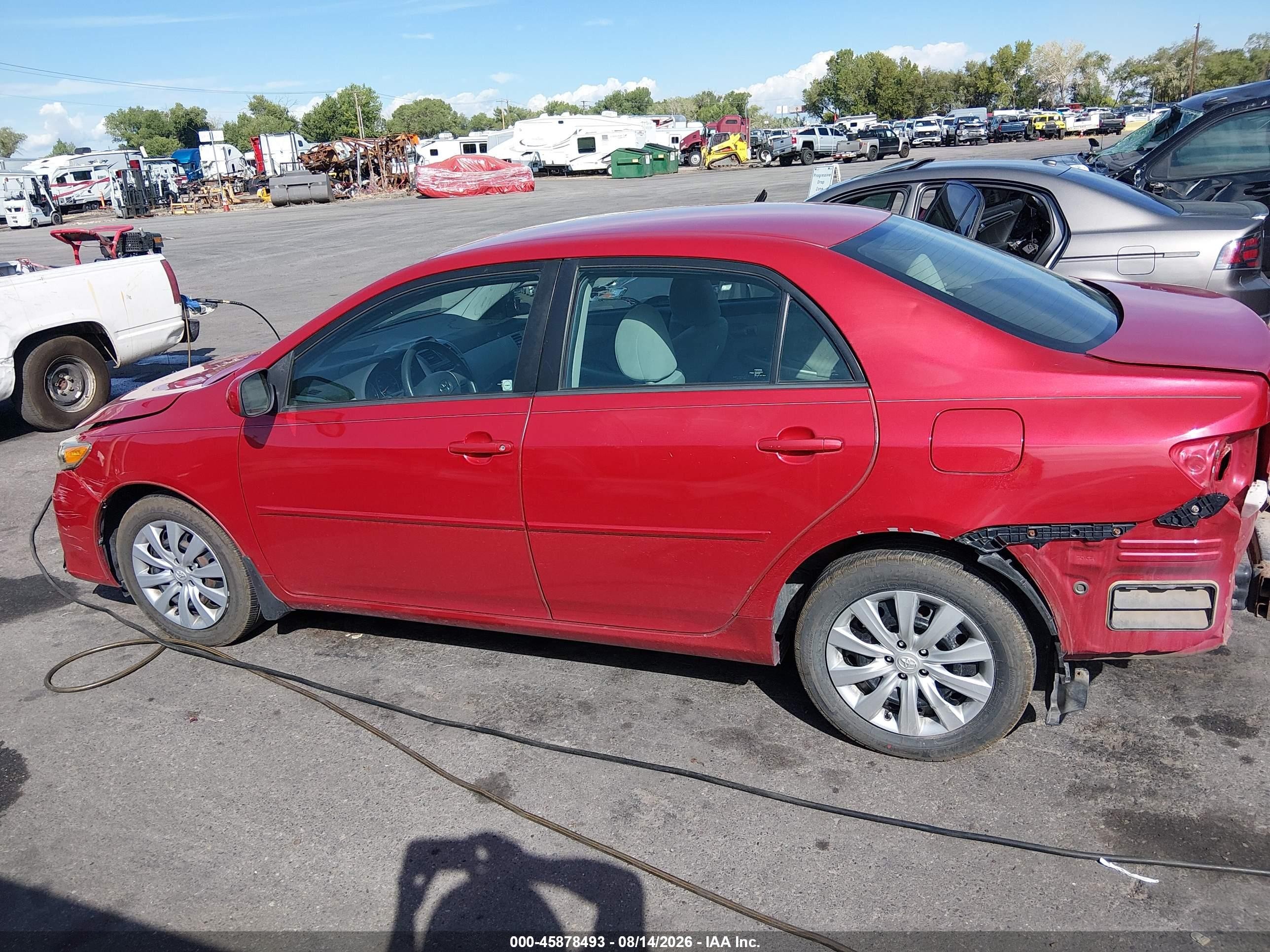 2012 Toyota Corolla Le Burgundy vin: 5YFBU4EE7CP028896