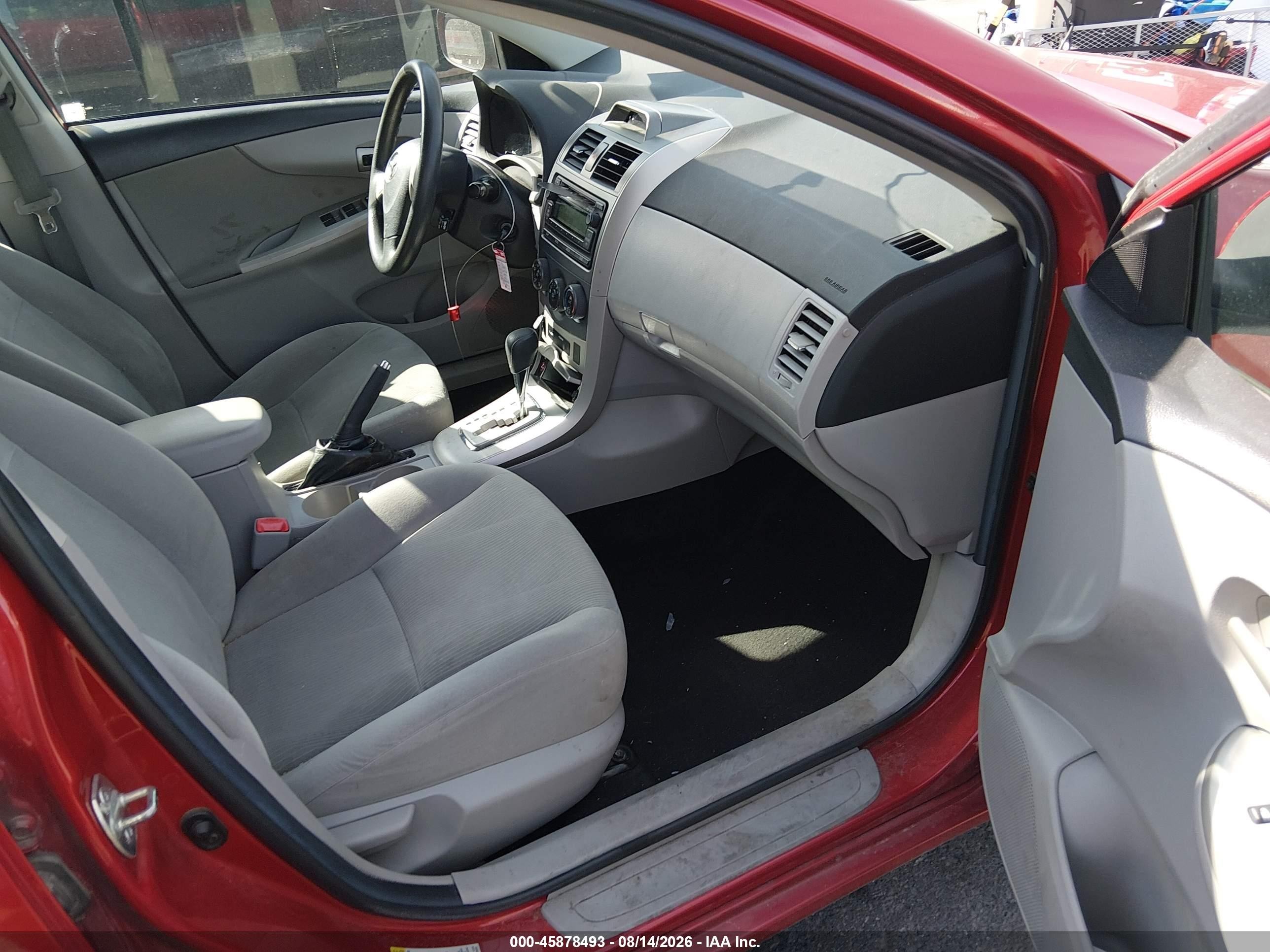 2012 Toyota Corolla Le Burgundy vin: 5YFBU4EE7CP028896