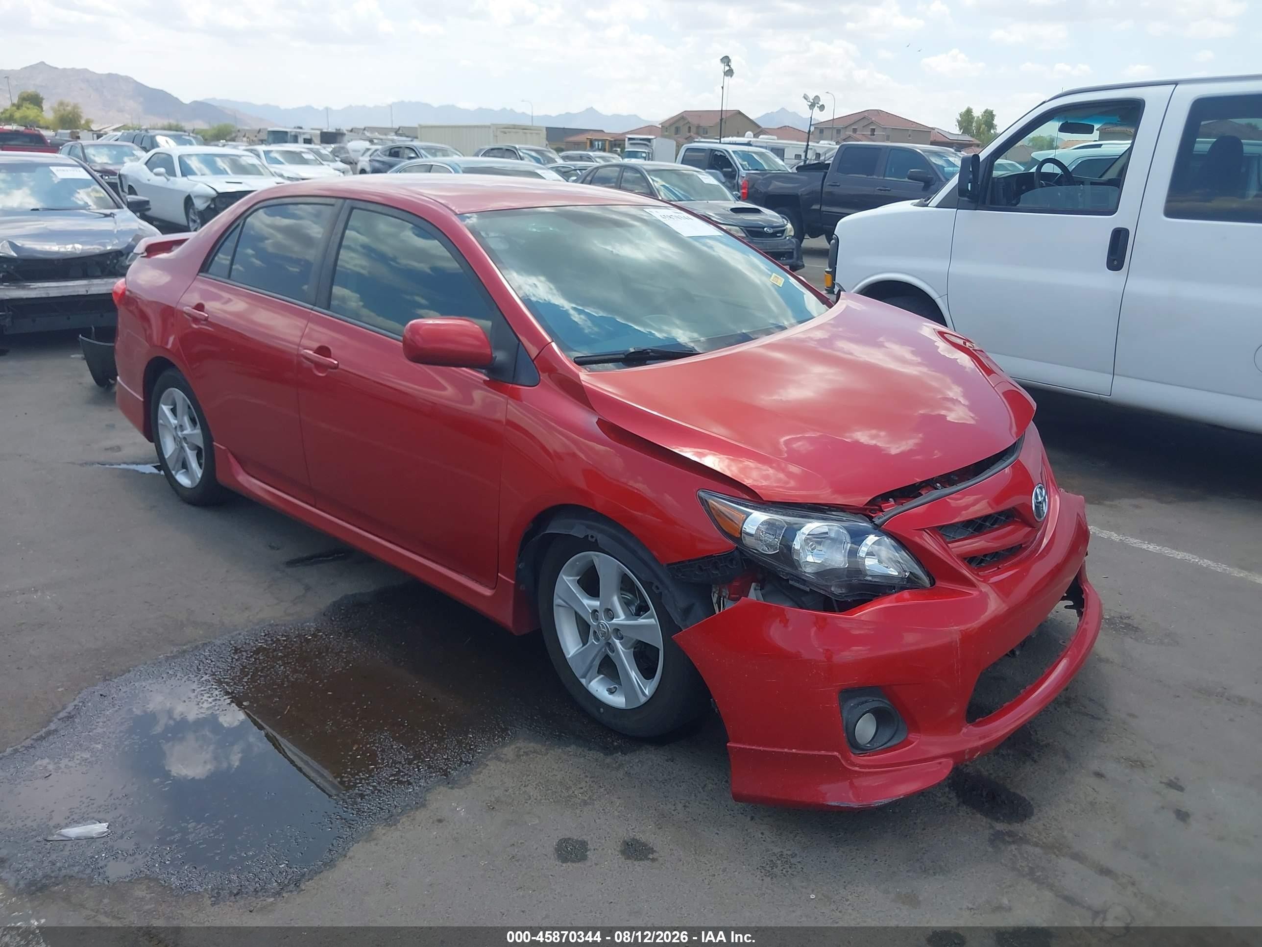 2012 Toyota Corolla S Red vin: 5YFBU4EE7CP035718