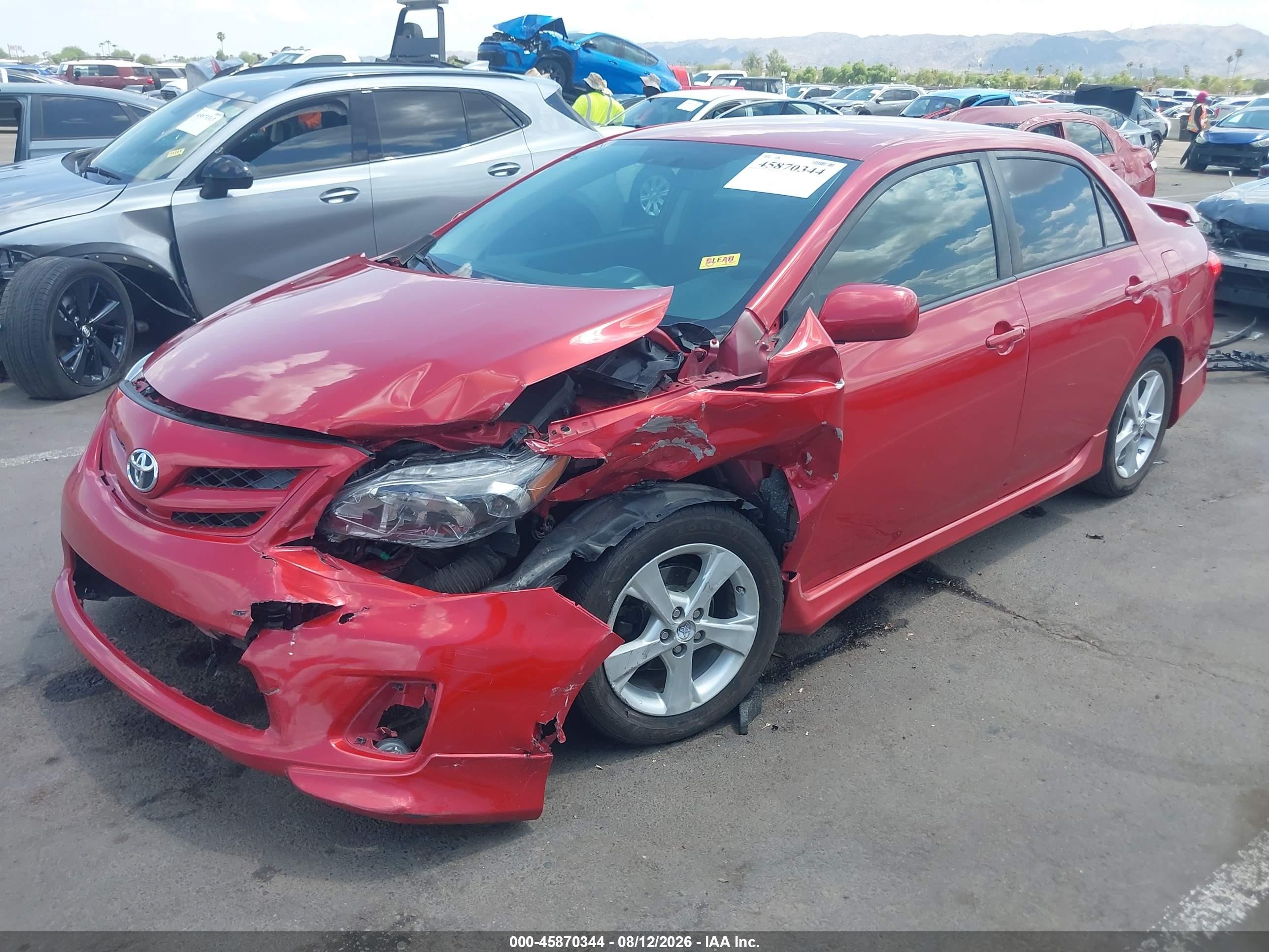 2012 Toyota Corolla S Red vin: 5YFBU4EE7CP035718