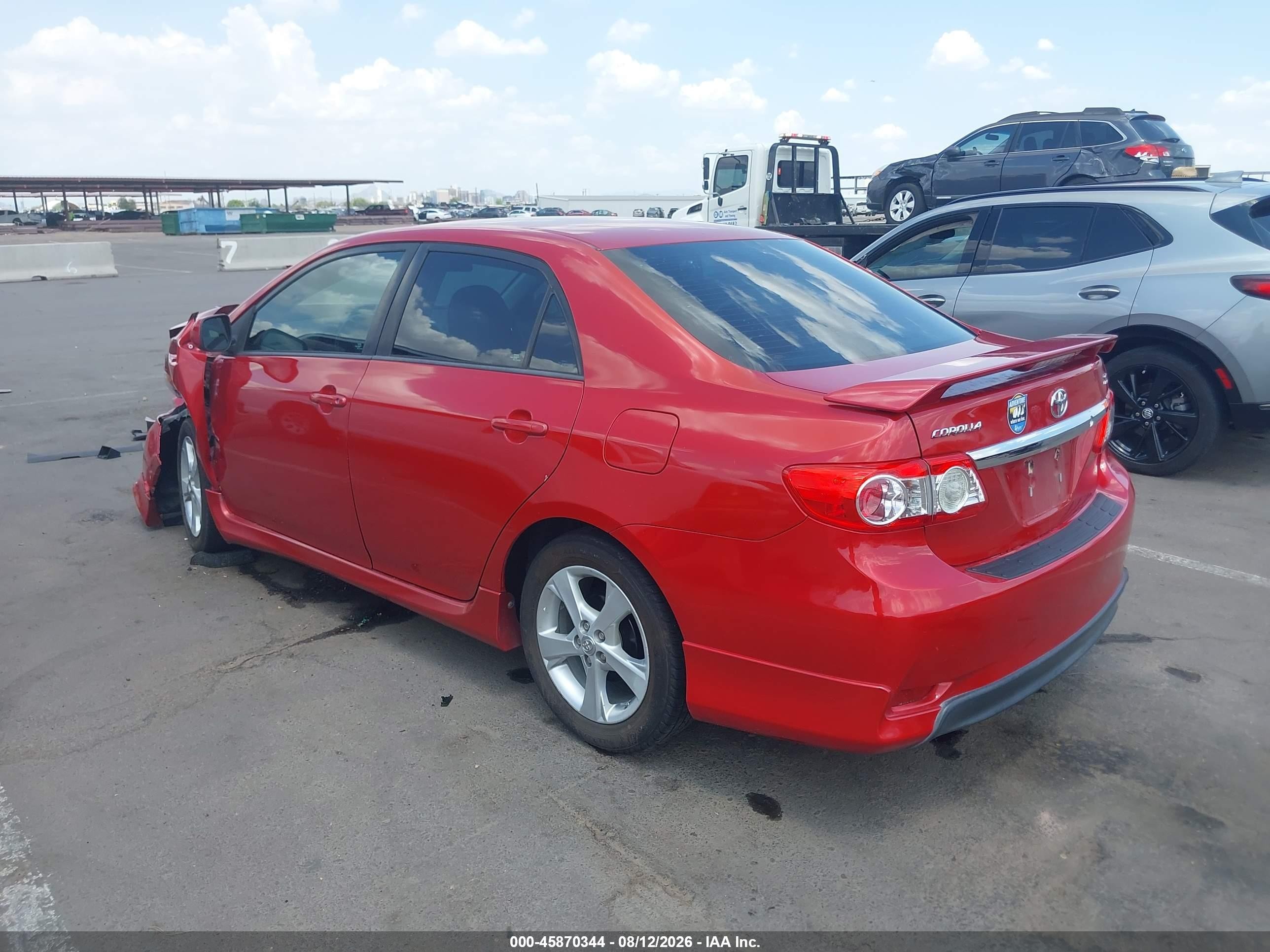 2012 Toyota Corolla S Red vin: 5YFBU4EE7CP035718
