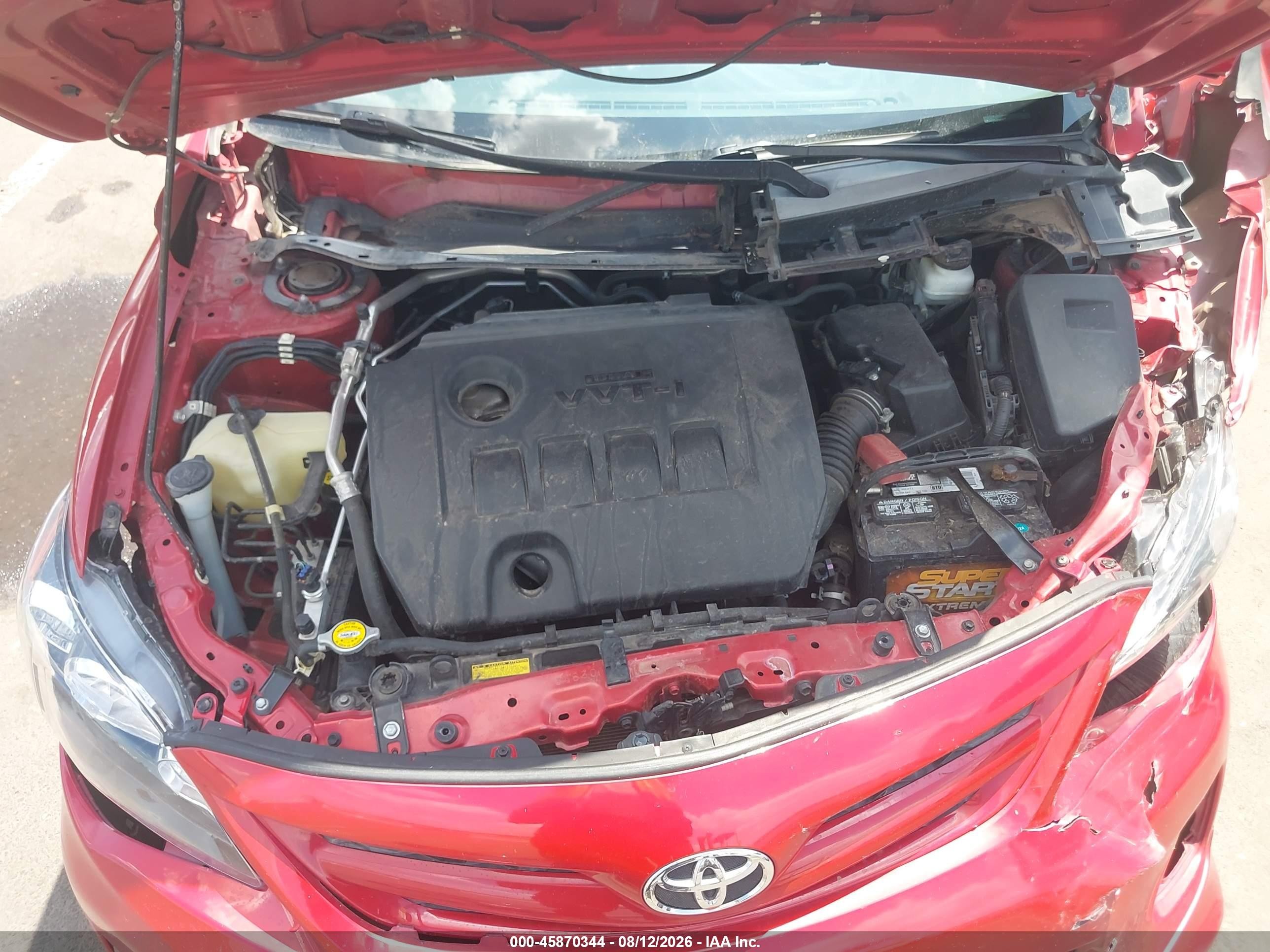 2012 Toyota Corolla S Red vin: 5YFBU4EE7CP035718